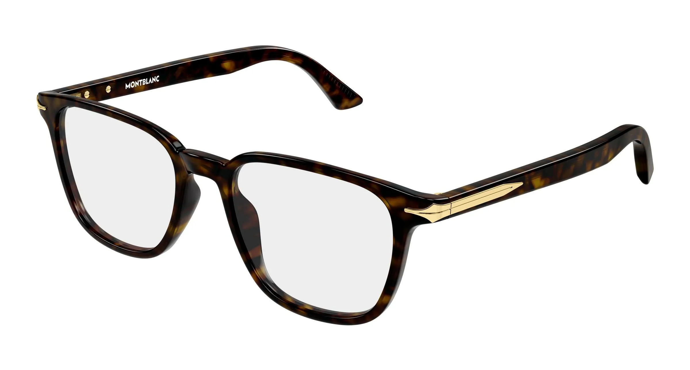 Montblanc MB0517O 002 Montature da vista Acetato Havana Trasparente Squadrata - immagine 1