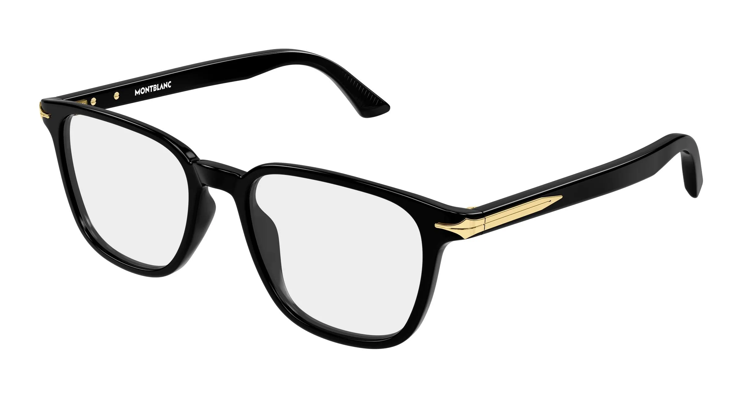 Montblanc MB0517O 001 Montature da vista Acetato Nero Trasparente Squadrata - immagine 1
