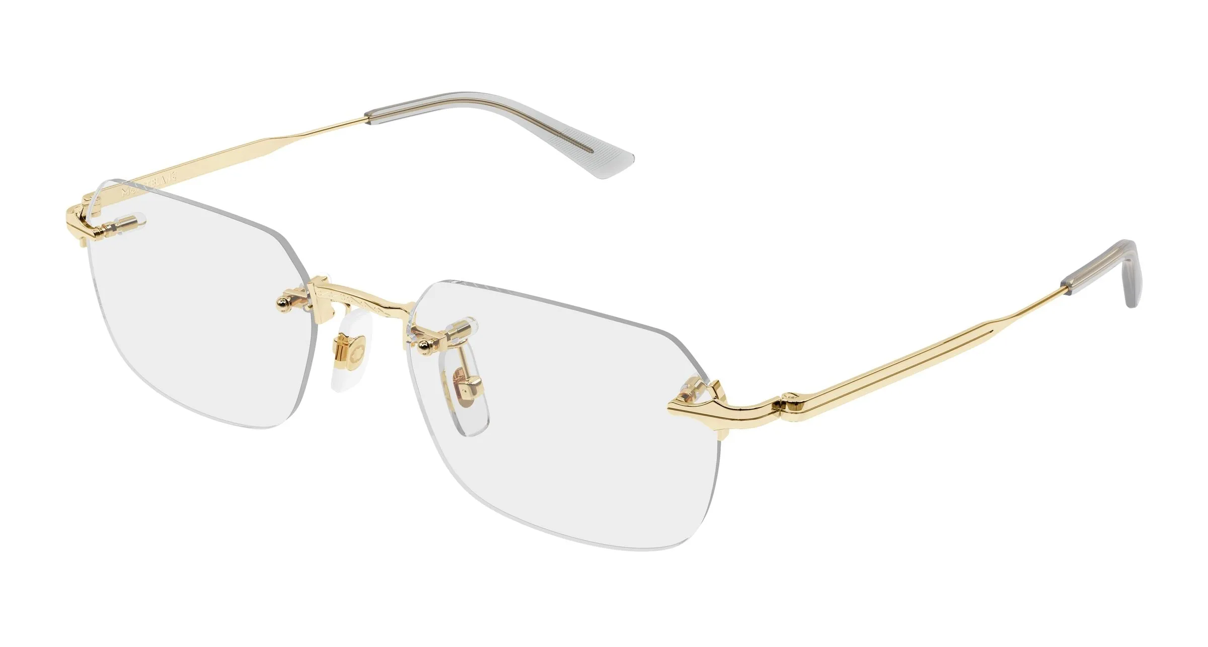 Montblanc MB0514O 002 Montature da vista Metallo Oro Trasparente Squadrata - immagine 1