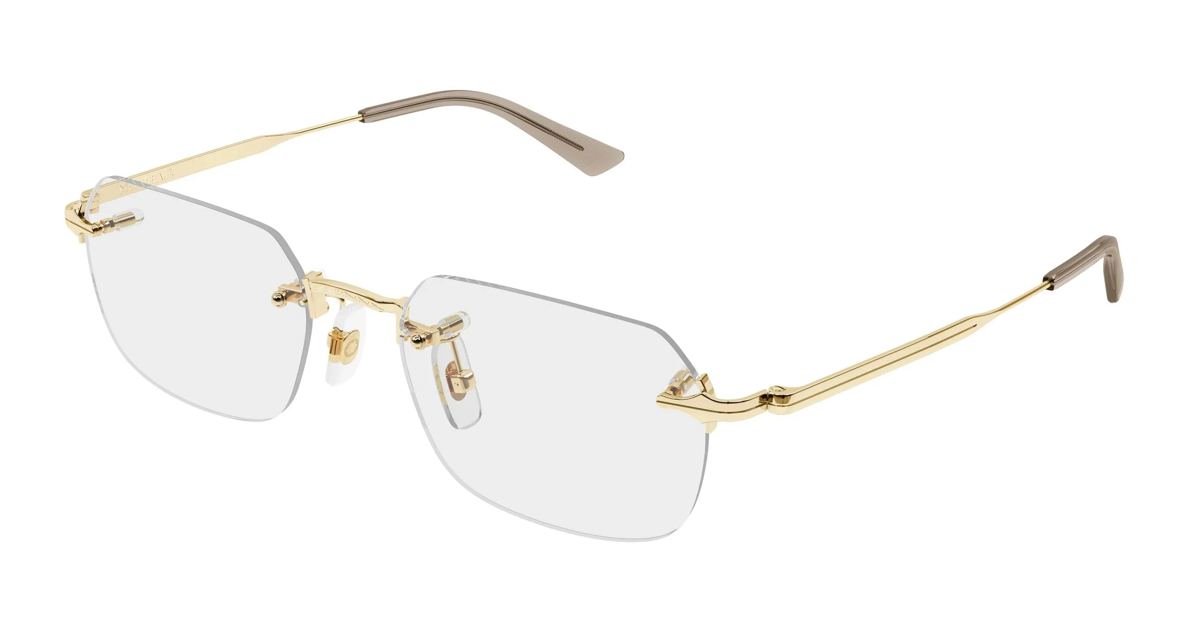 Montblanc MB0514O 001 Montature da vista Metallo Oro Trasparente Squadrata - immagine 1