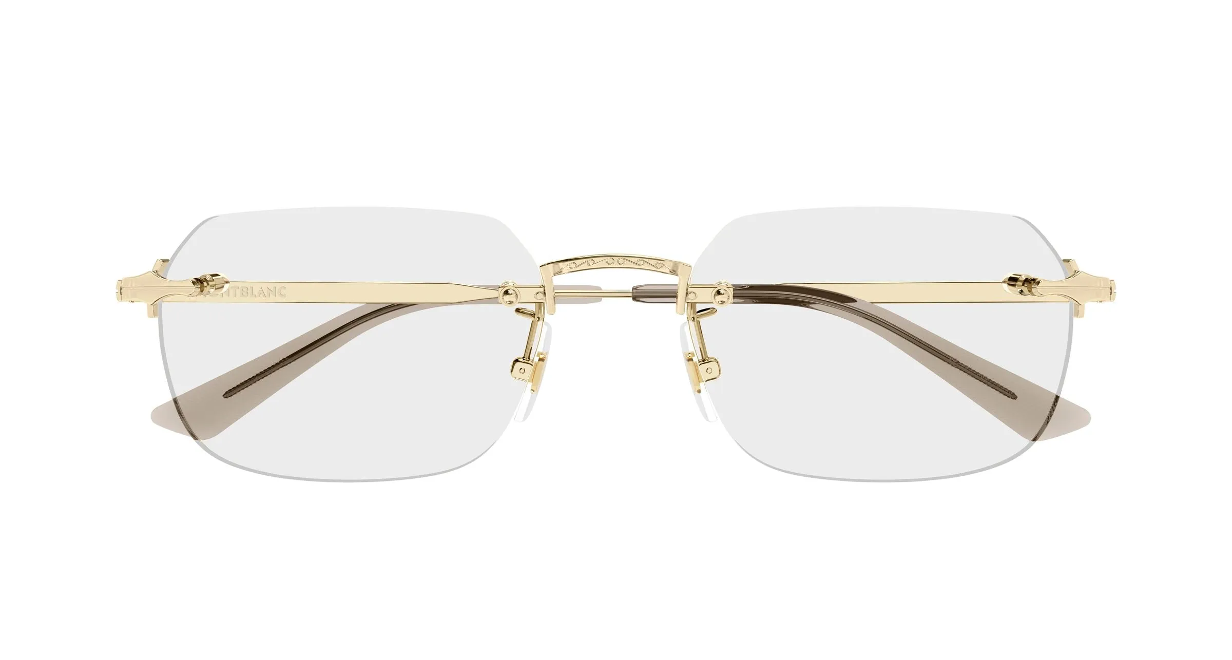 Montblanc MB0514O 001 Montature da vista Metallo Oro Trasparente Squadrata - immagine 2