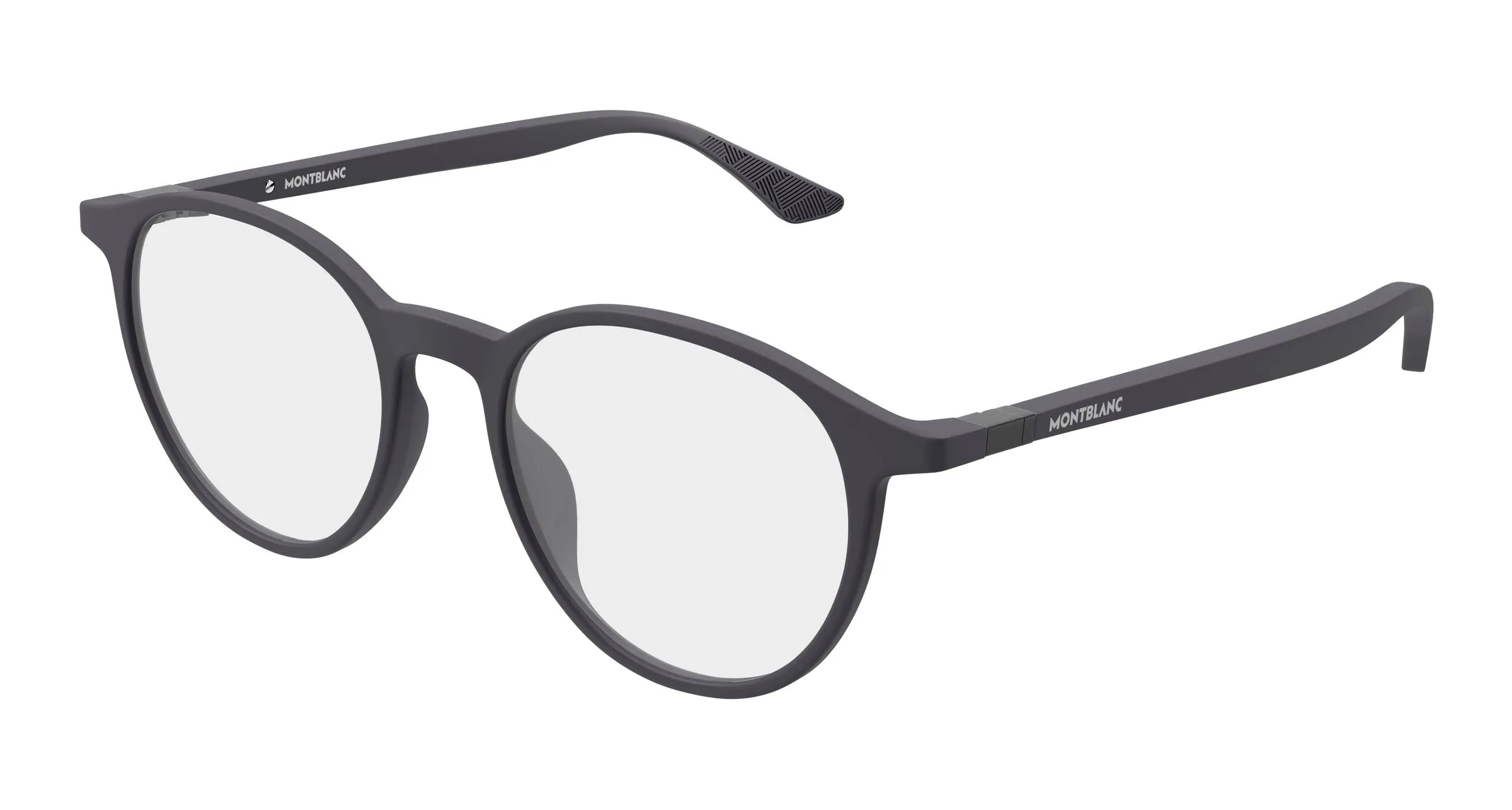 Montblanc MB0512O 003 Montature da vista Acetato Grigio Trasparente Rotonda - immagine 1
