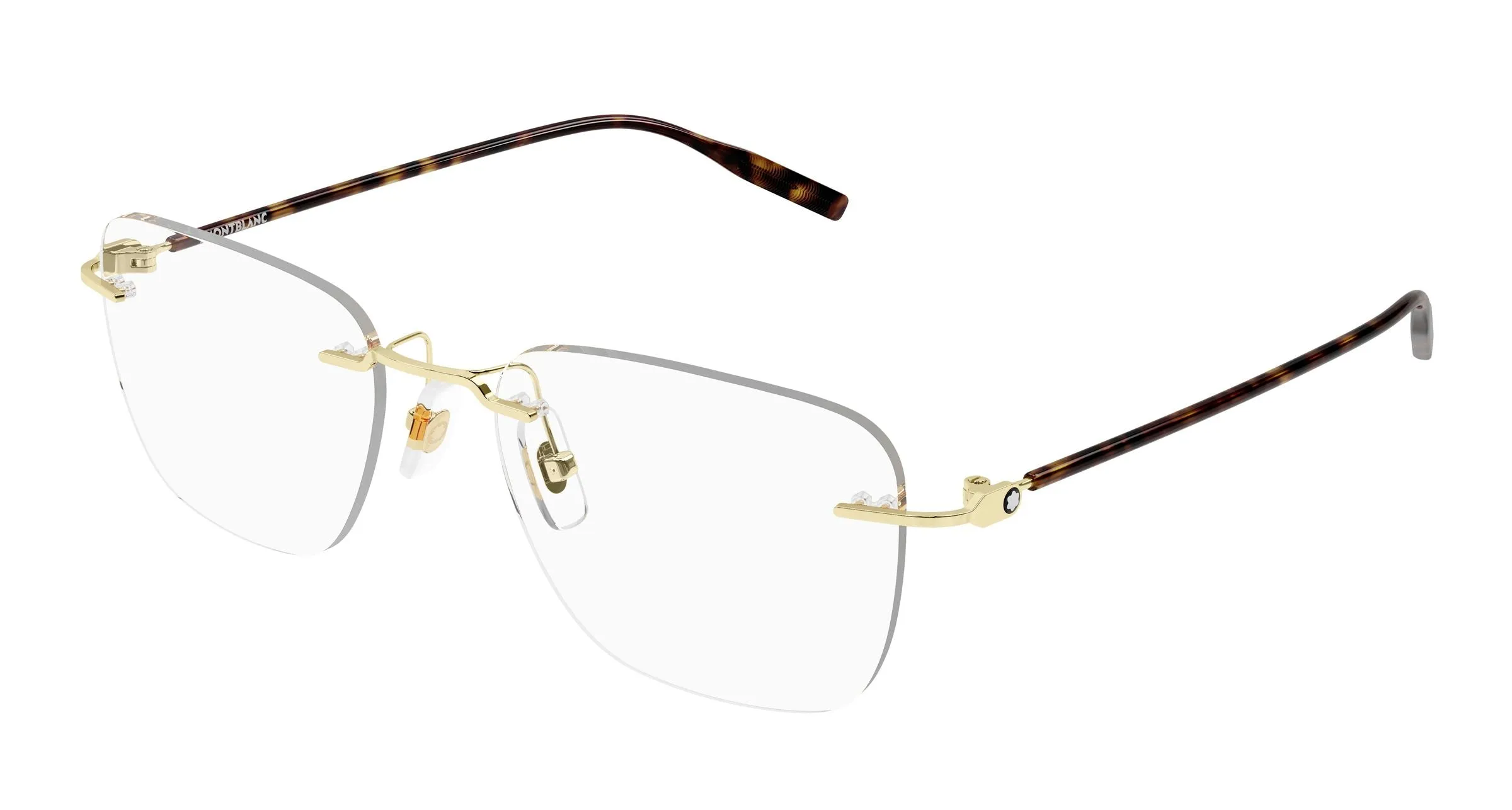 Montblanc MB0508O 002 Montature da vista Metallo Oro Trasparente Squadrata - immagine 1