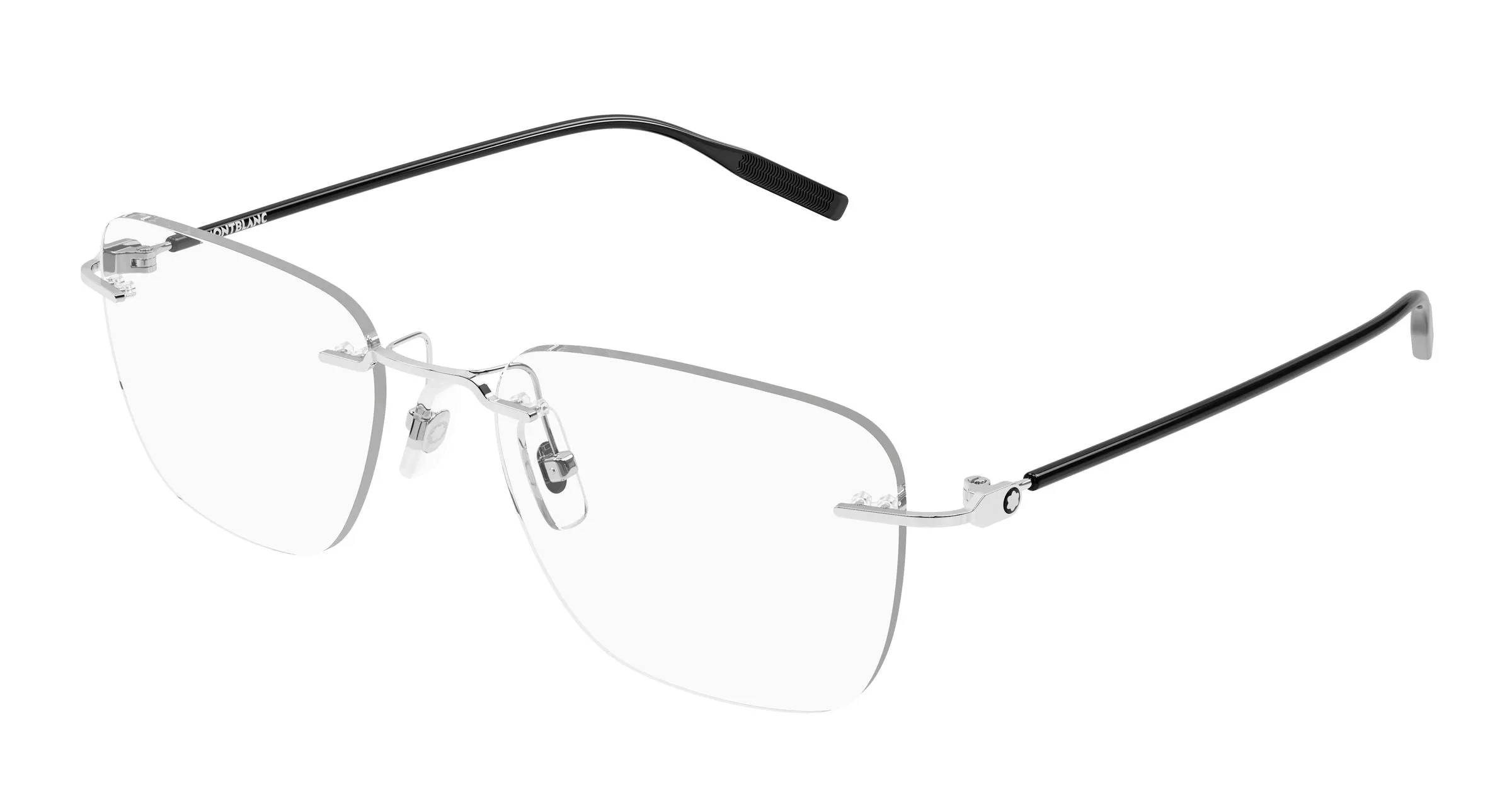 Montblanc MB0508O 001 Montature da vista Metallo Argento Trasparente Squadrata - immagine 1
