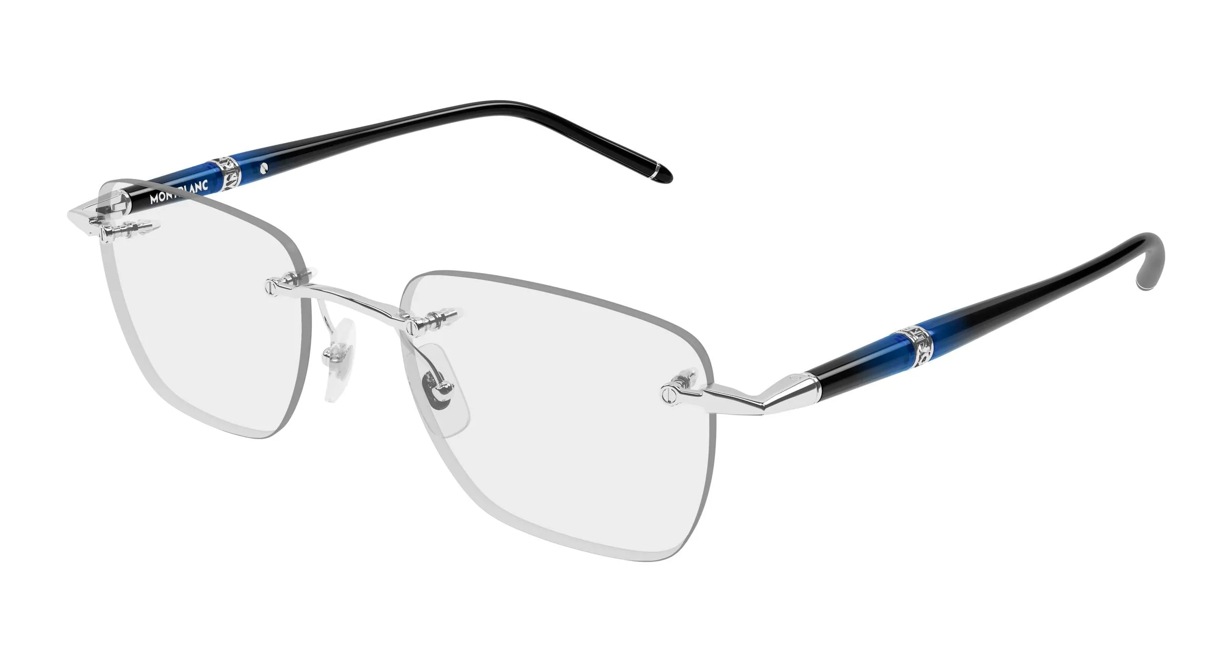 Montblanc MB0346O 006 Montature da vista Metallo Argento Trasparente Squadrata - immagine 1