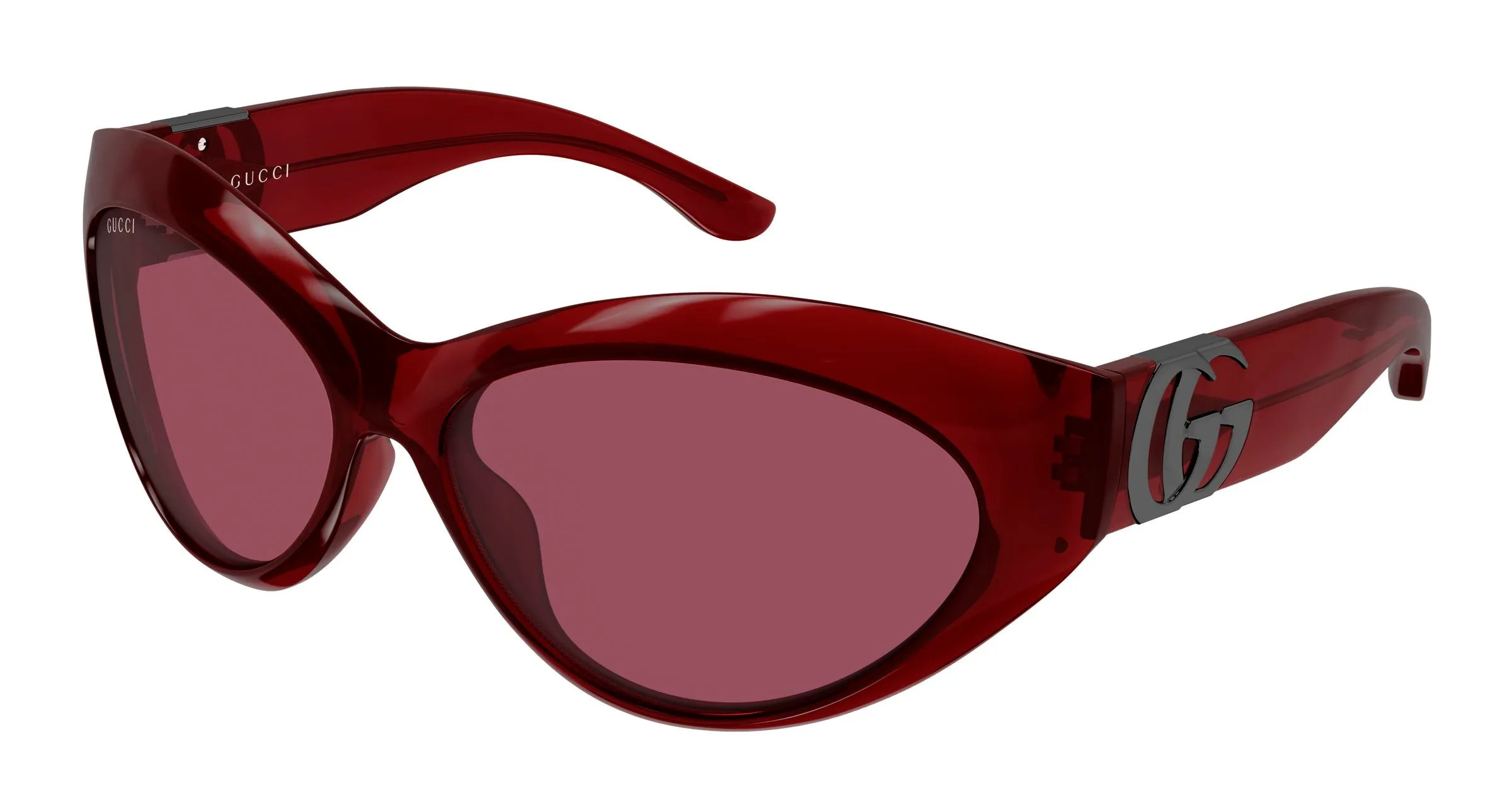 Gucci GG2269S 003 Occhiali da sole Acetato Rosso Rosso Cat Eye - immagine 1