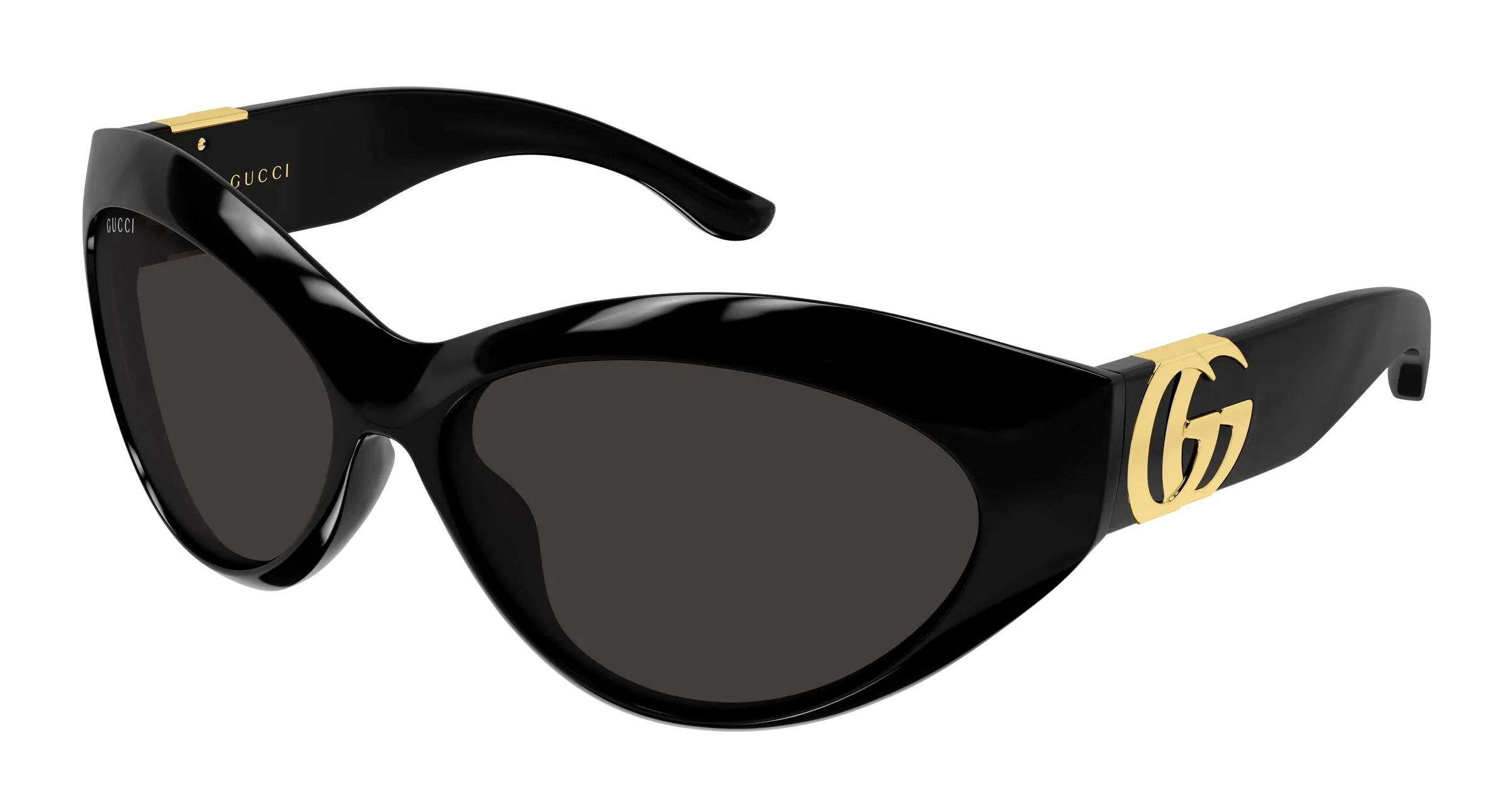 Gucci GG2269S 001 Occhiali da sole Acetato Nero Grigio Cat Eye - immagine 1