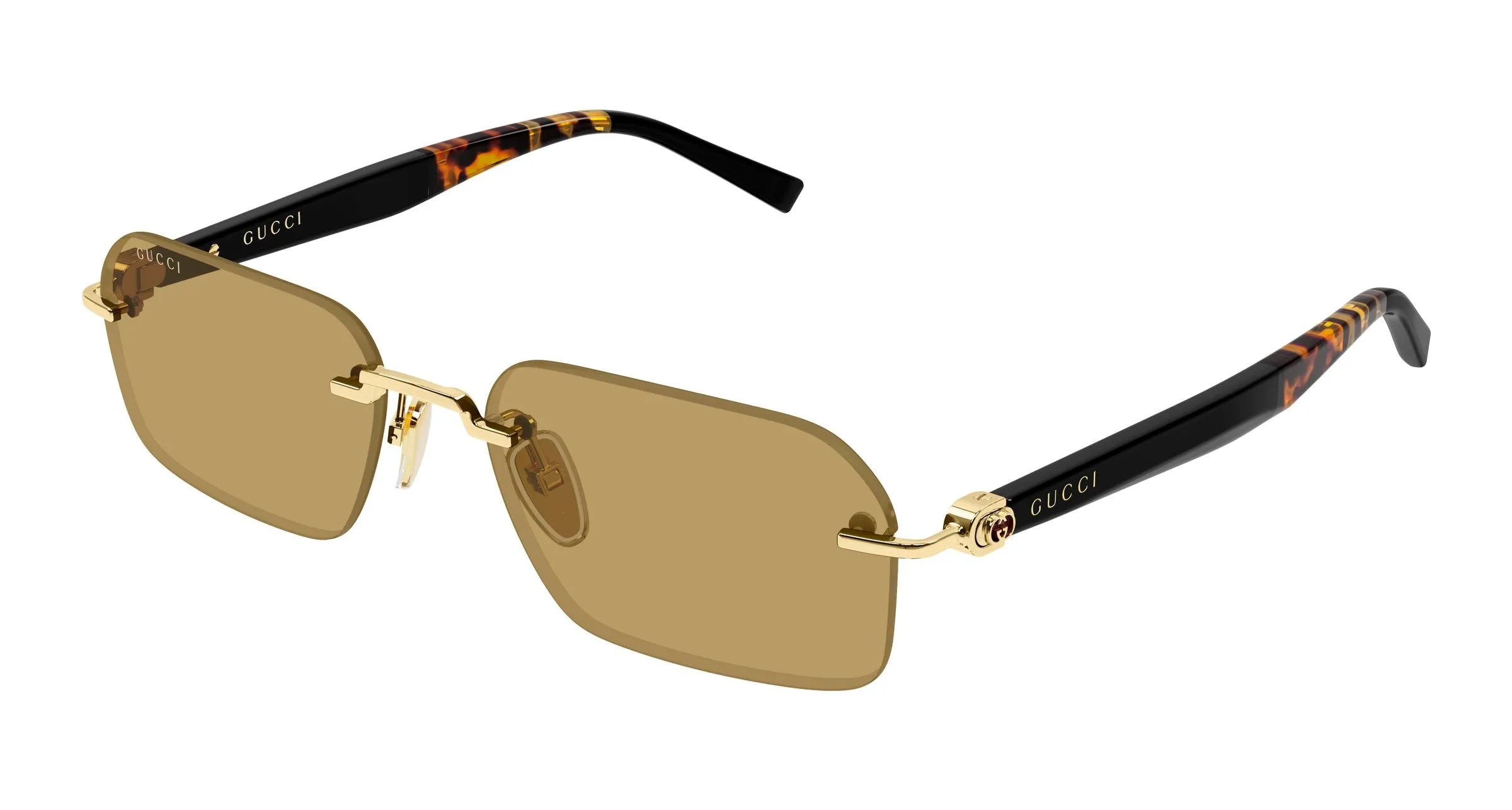 Gucci GG2259S 005 Occhiali da sole Metallo Oro Giallo Squadrata Fotocromatico - immagine 1