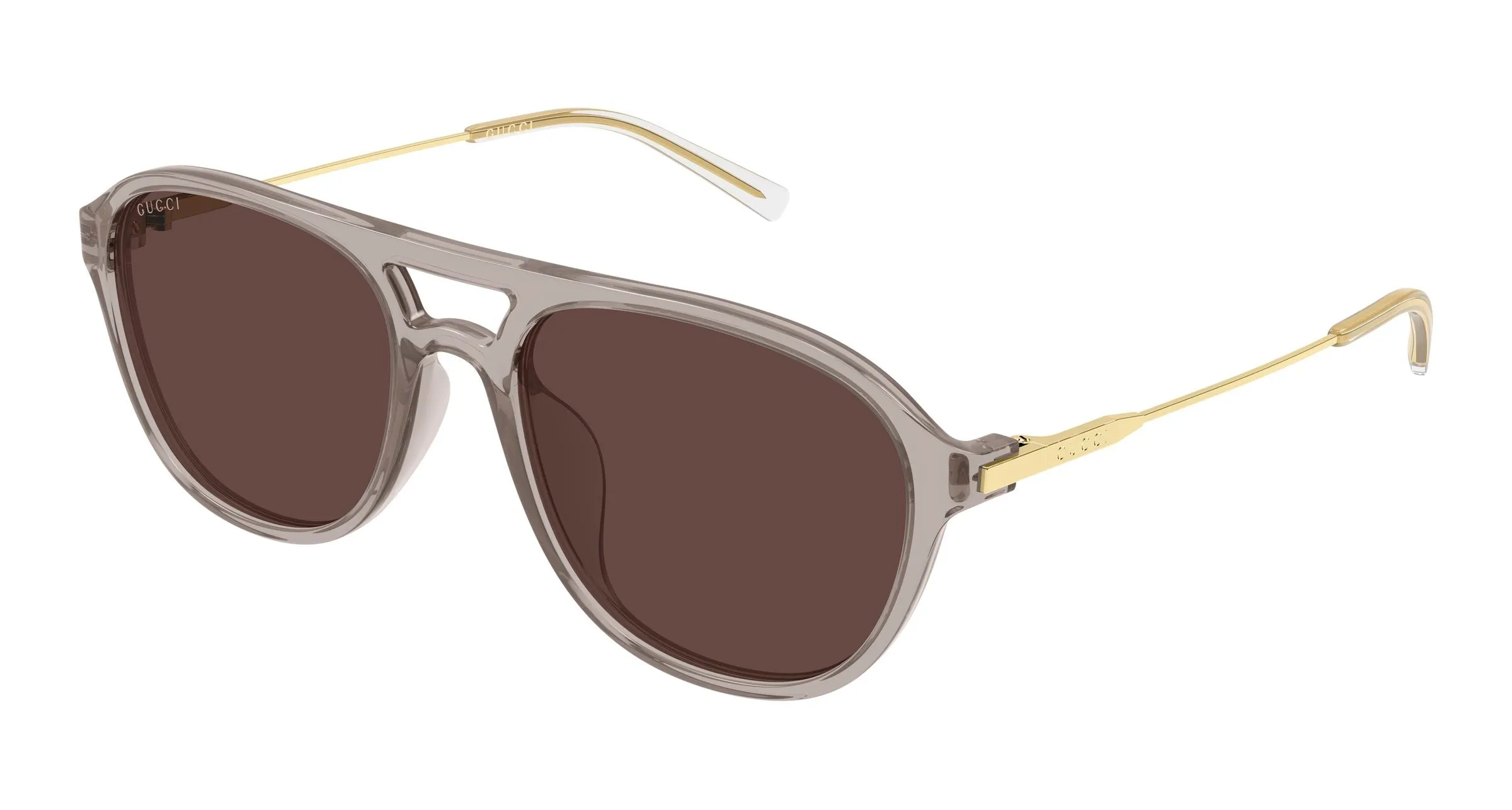 Gucci GG2254SK 003 Occhiali da sole Acetato Grigio Marrone Pilot - immagine 1