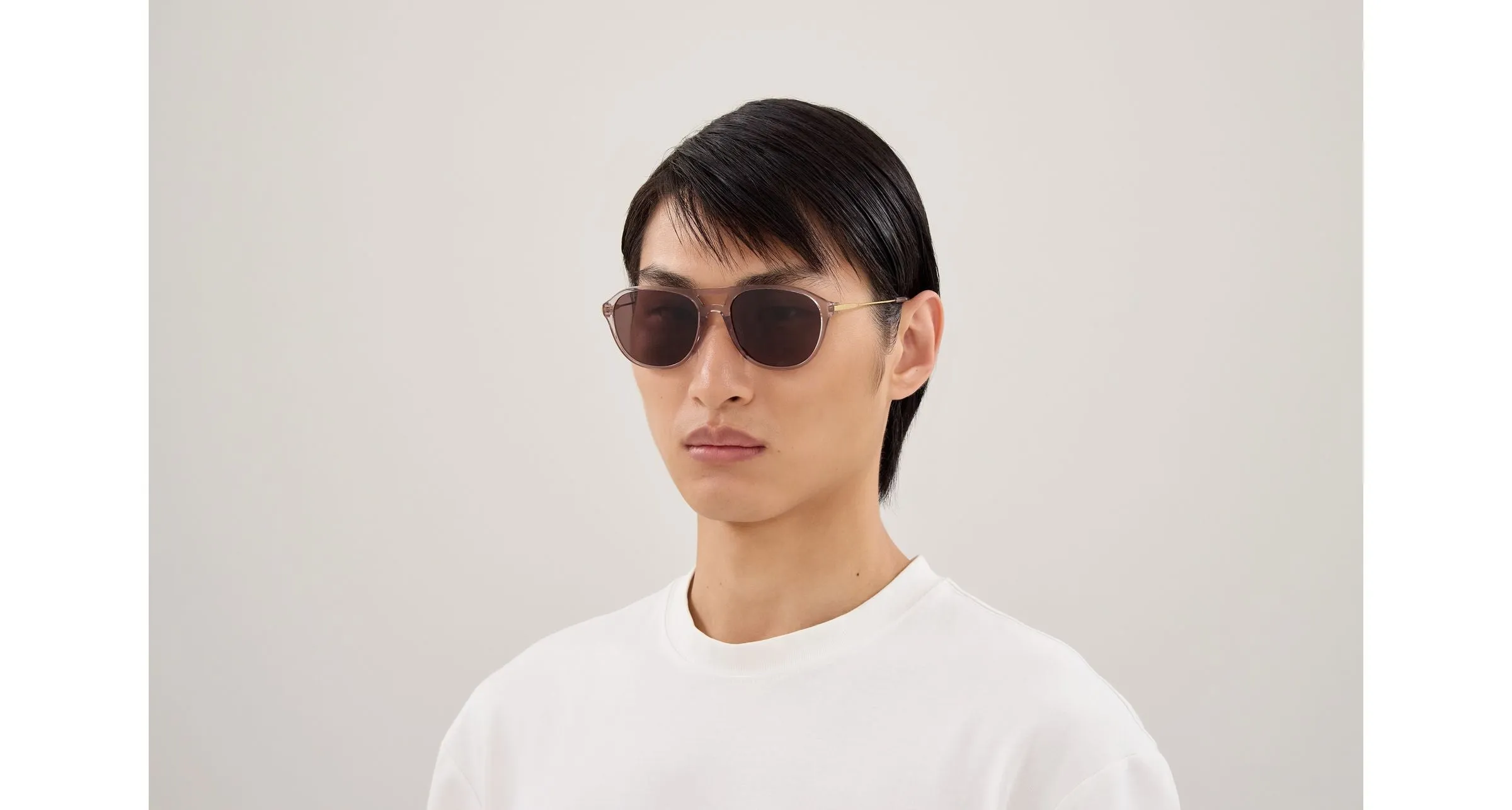 Gucci GG2254SK 003 Occhiali da sole Acetato Grigio Marrone Pilot - immagine 2