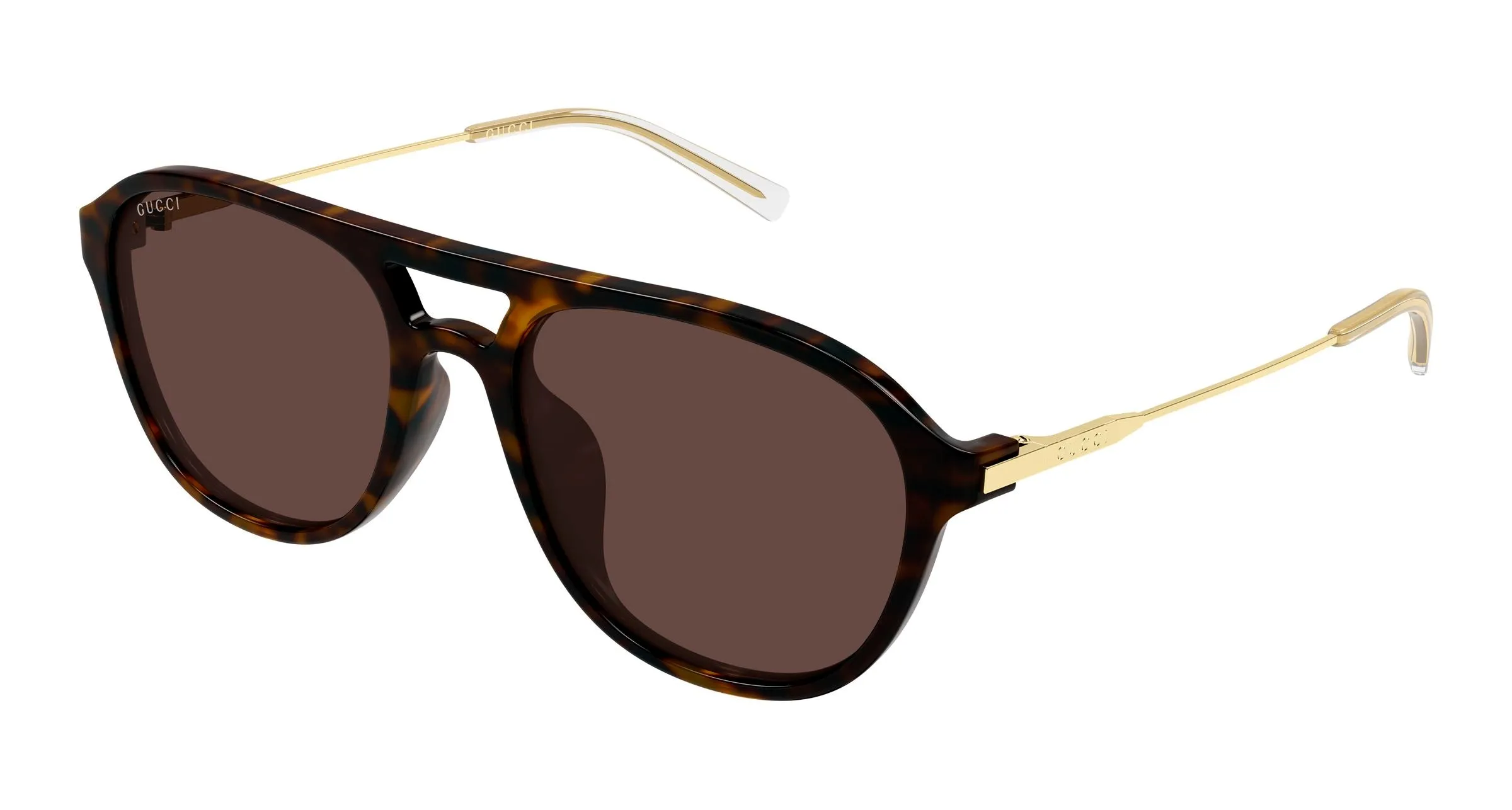 Gucci GG2254SK 002 Occhiali da sole Acetato Havana Marrone Pilot - immagine 1