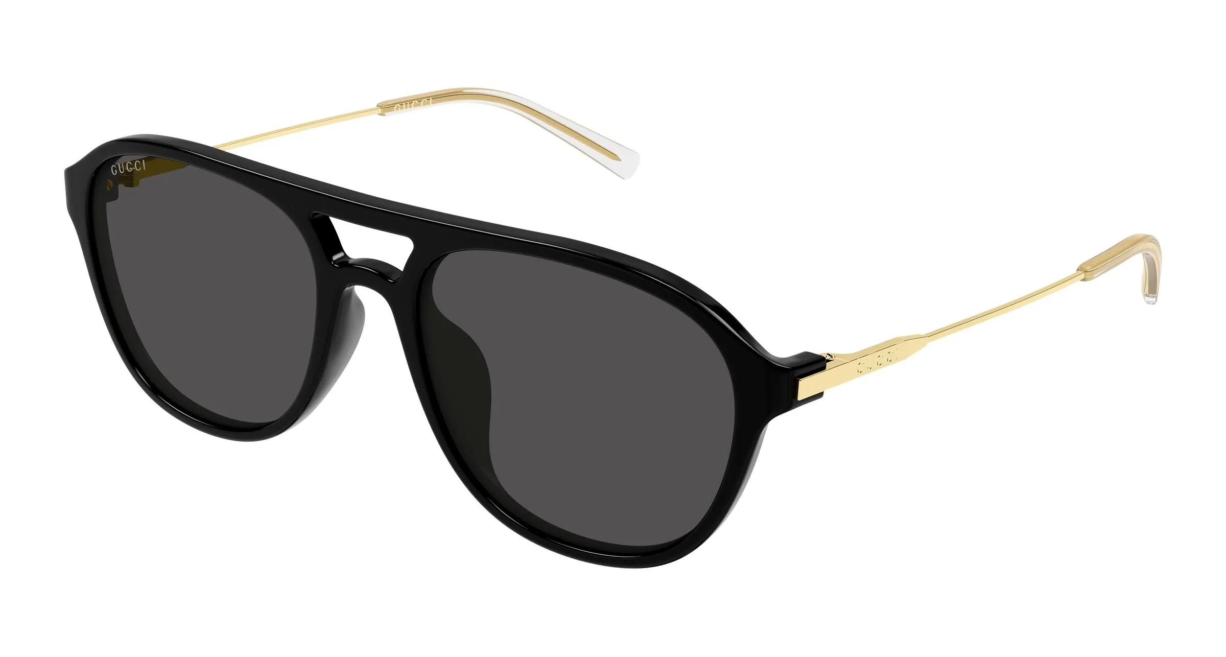 Gucci GG2254SK 001 Occhiali da sole Acetato Nero Grigio Pilot - immagine 1