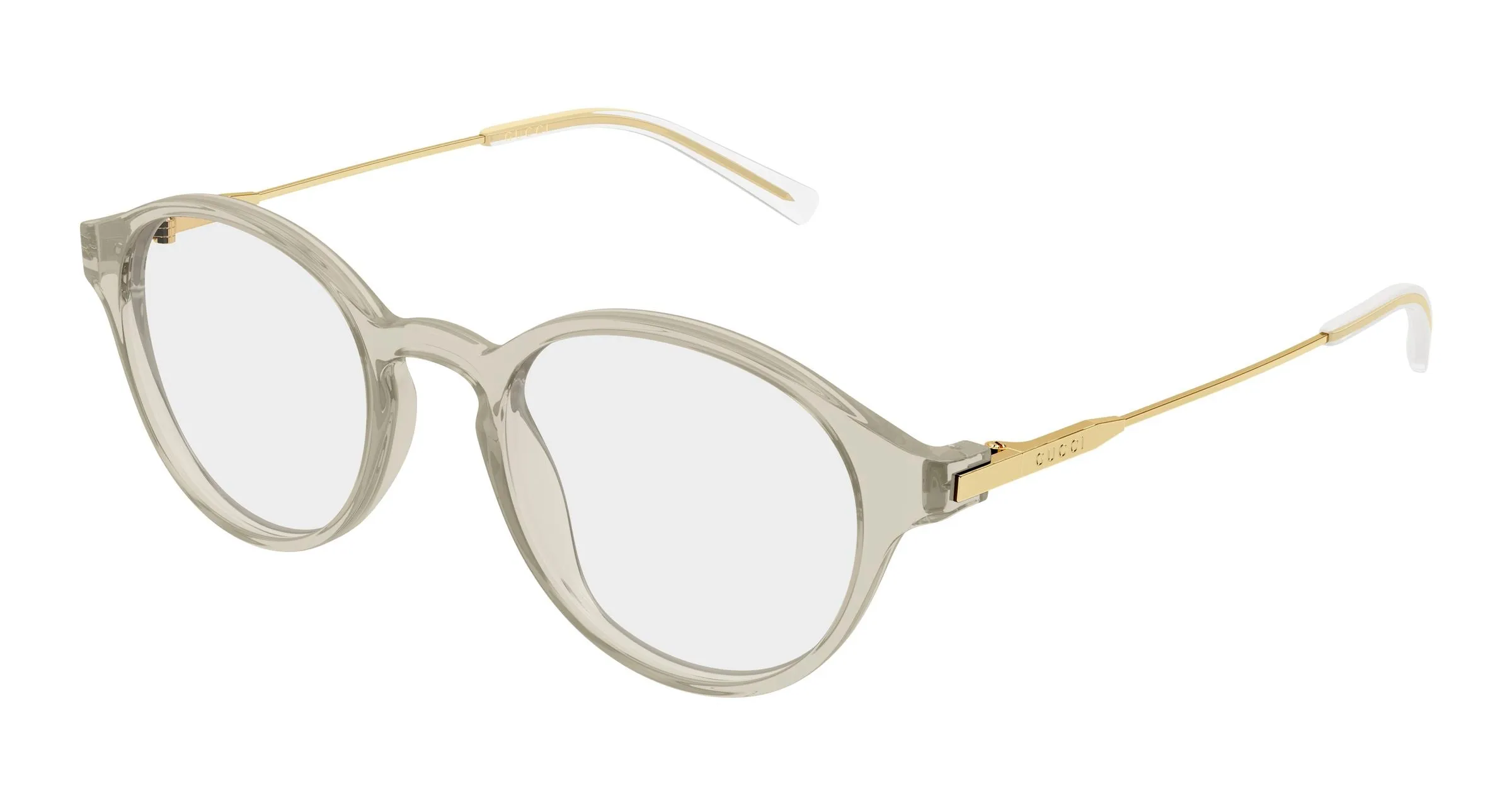 Gucci GG2253O 004 Montature da vista Acetato Verde Trasparente Rotonda - immagine 1
