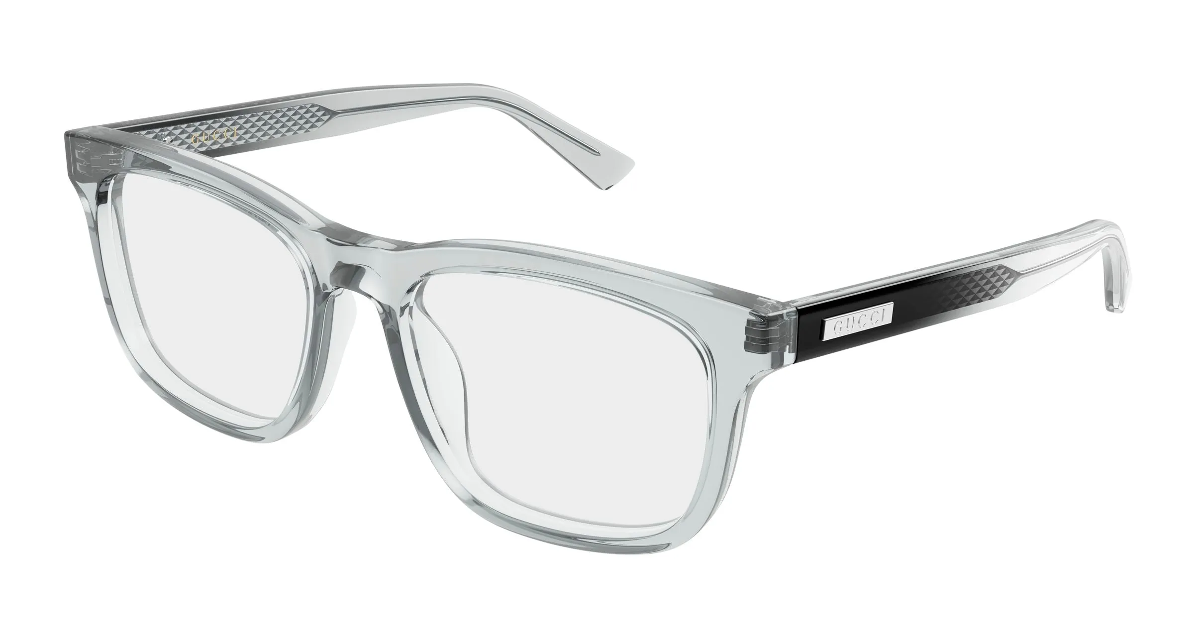Gucci GG2250OL 008 Montature da vista Acetato Grigio Trasparente Squadrata - immagine 1