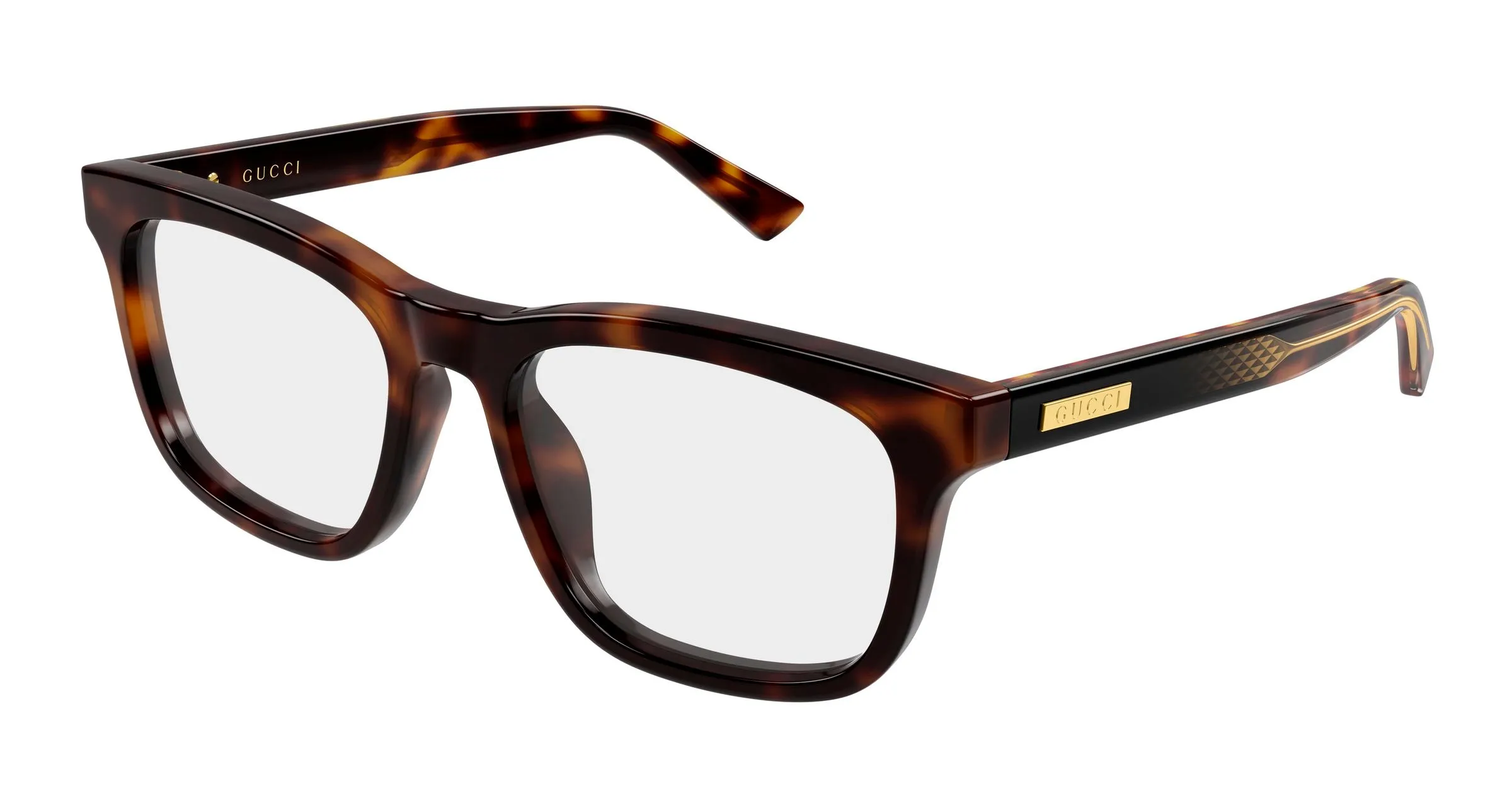 Gucci GG2250OL 006 Montature da vista Acetato Havana Trasparente Squadrata - immagine 1