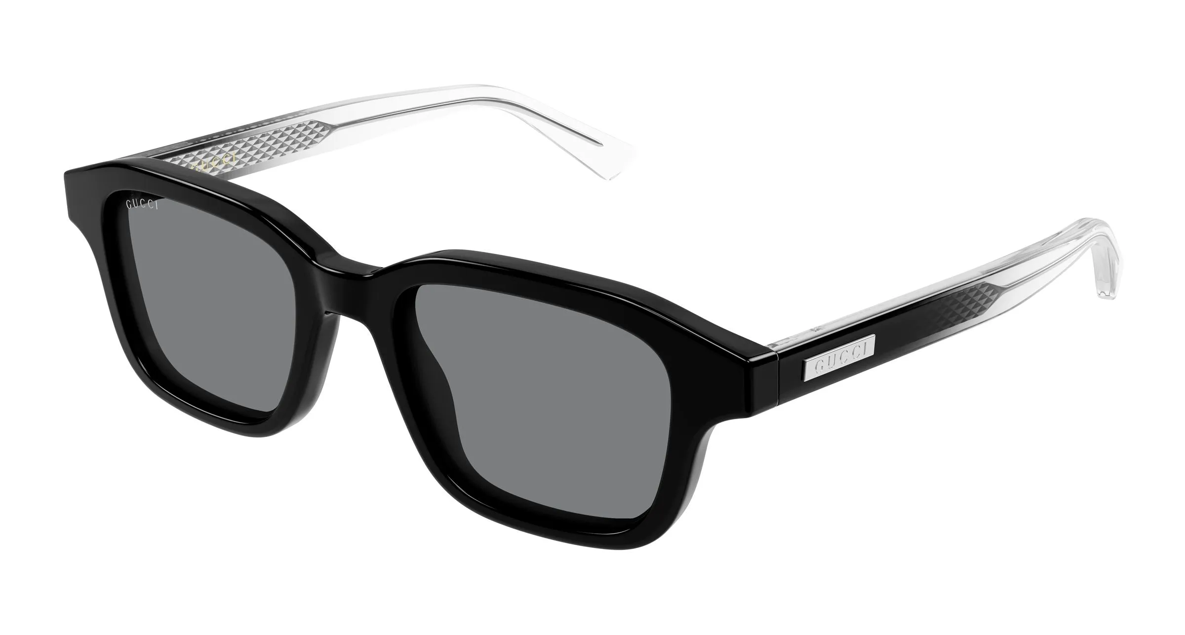 Gucci GG2247S 003 Occhiali da sole Acetato Nero Grigio Squadrata - immagine 1