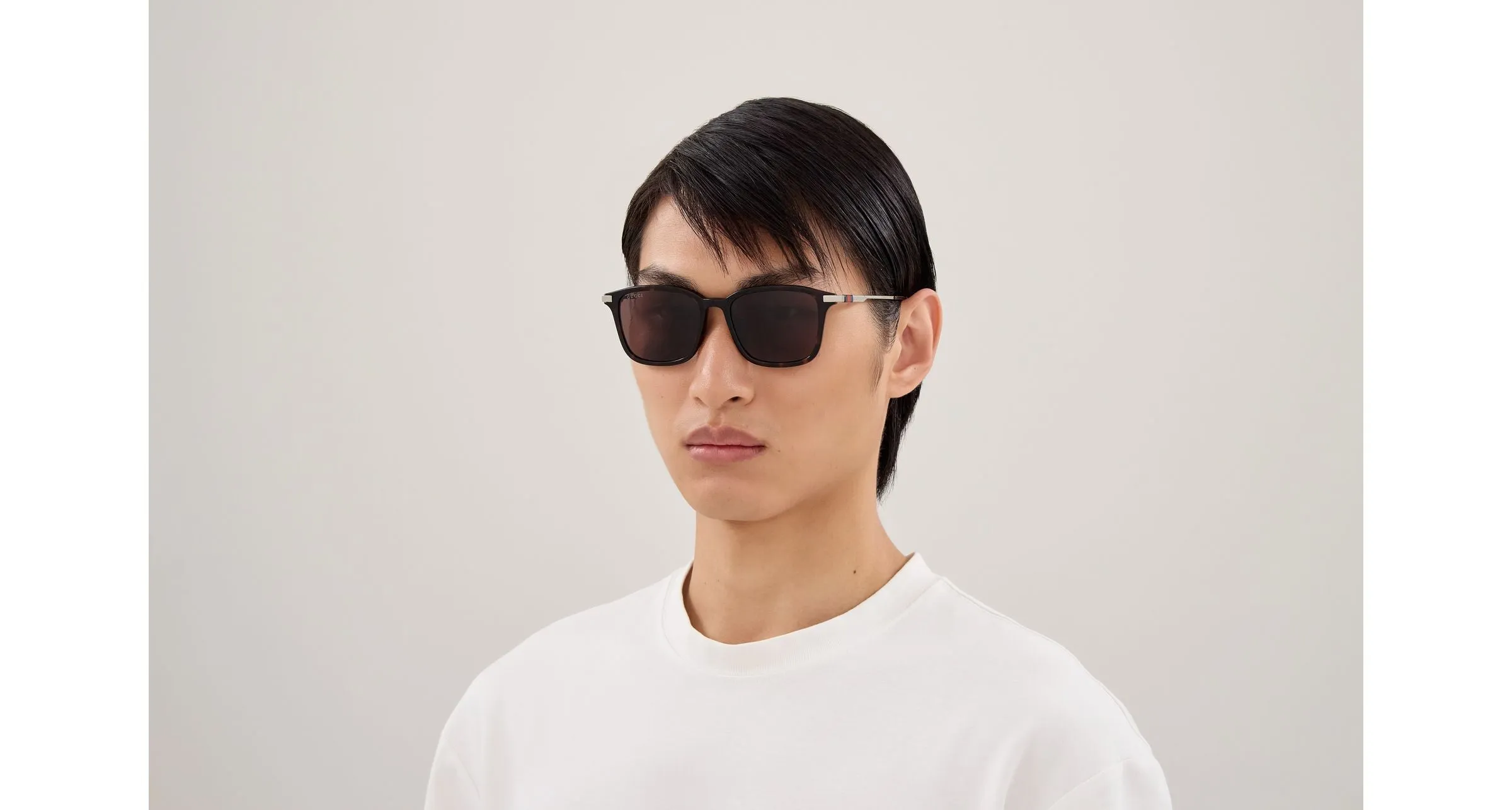 Gucci GG2246SK 002 Occhiali da sole Acetato Havana Marrone Squadrata - immagine 2