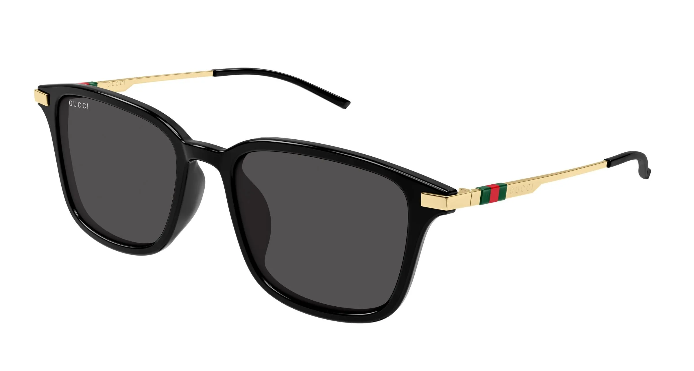 Gucci GG2246SK 001 Occhiali da sole Acetato Nero Grigio Squadrata - immagine 1