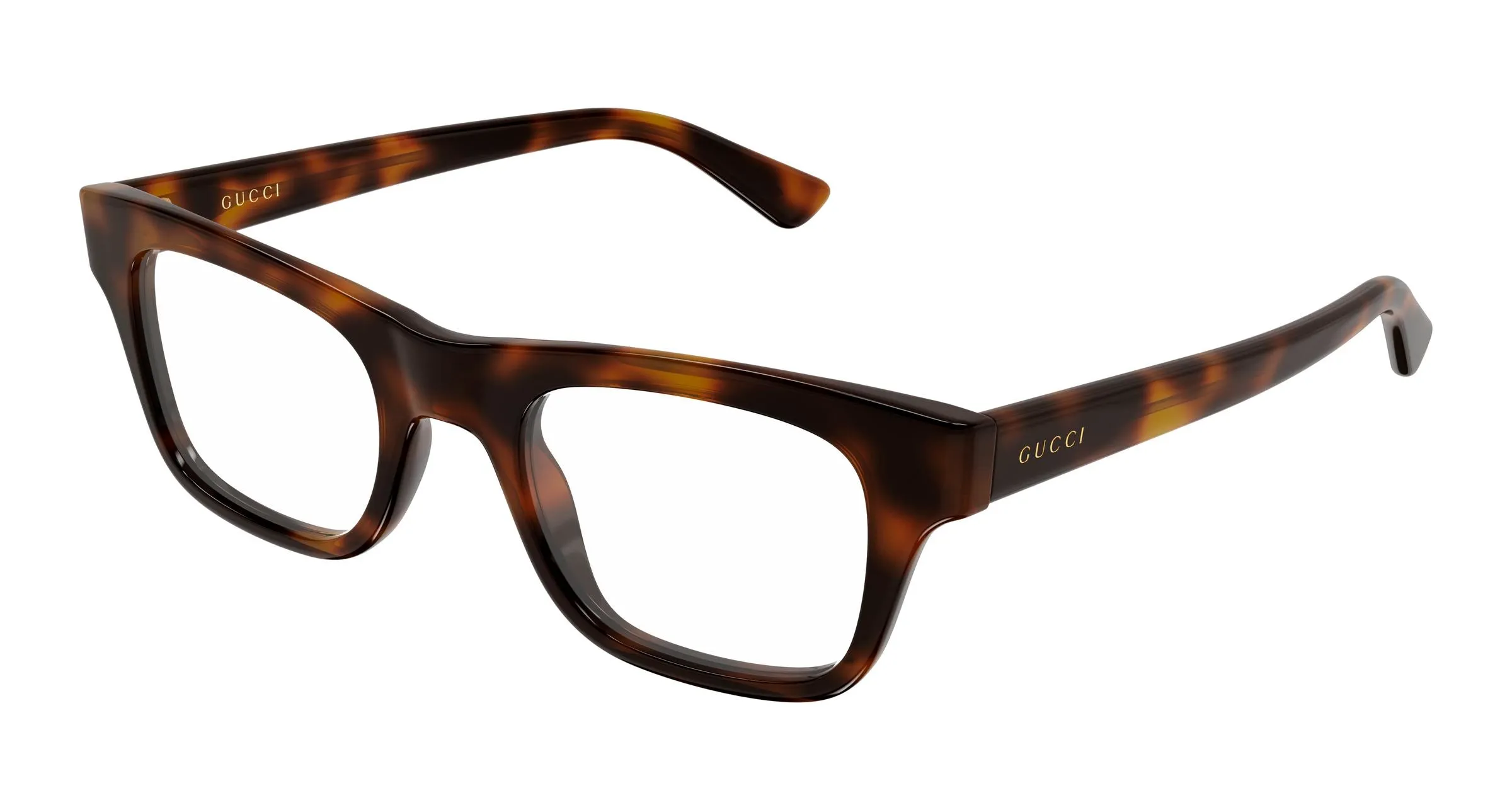 Gucci GG2244O 006 Montature da vista Acetato Havana Trasparente Squadrata - immagine 1
