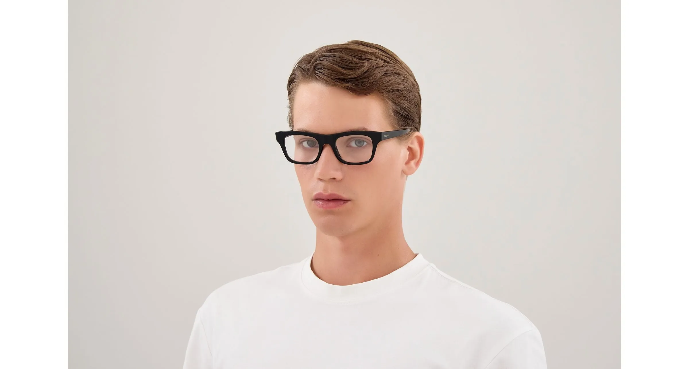 Gucci GG2244O 005 Montature da vista Acetato Nero Trasparente Squadrata - immagine 2