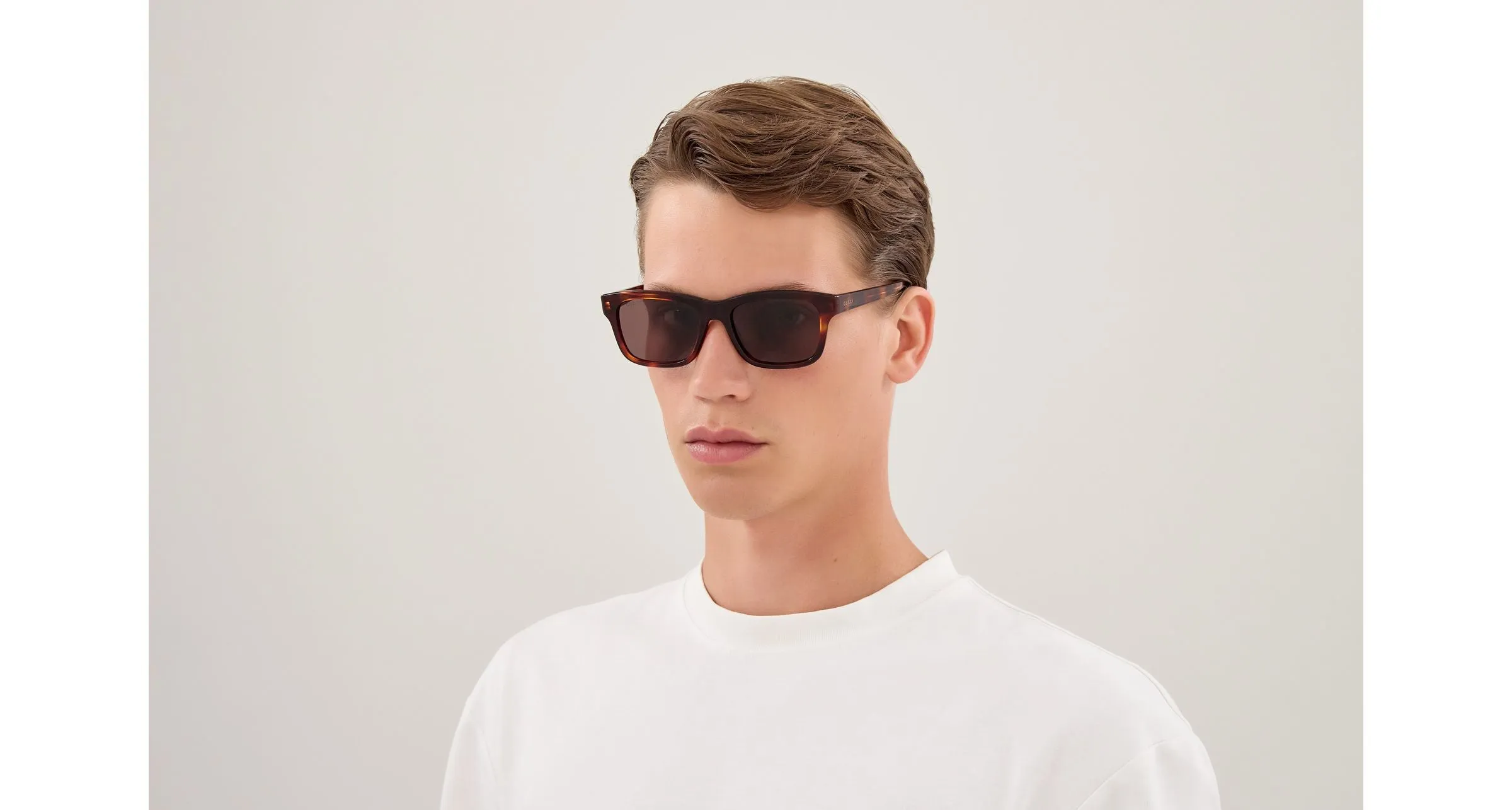 Gucci GG2243S 002 Occhiali da sole Acetato Havana Marrone Squadrata - immagine 2