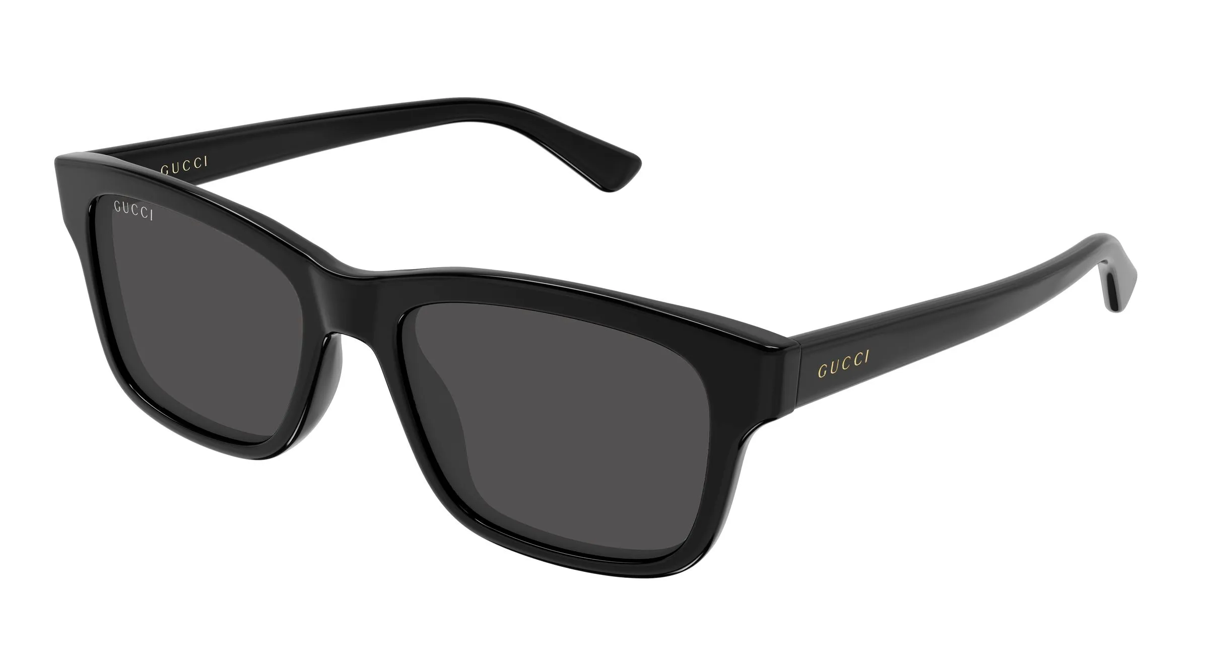 Gucci GG2243S 001 Occhiali da sole Acetato Nero Grigio Squadrata - immagine 1
