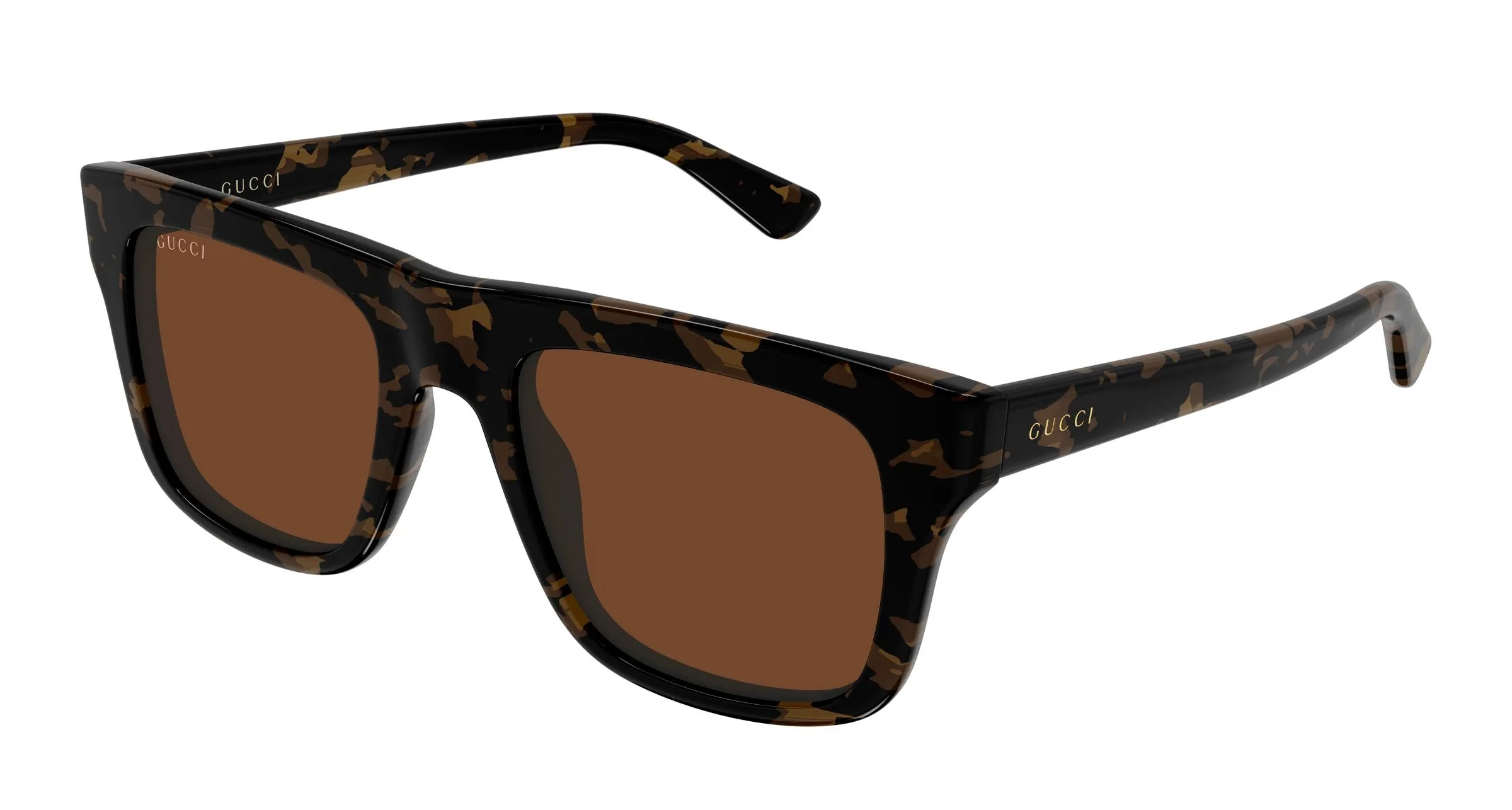 Gucci GG2242S 004 Occhiali da sole Acetato Havana Marrone Squadrata - immagine 1