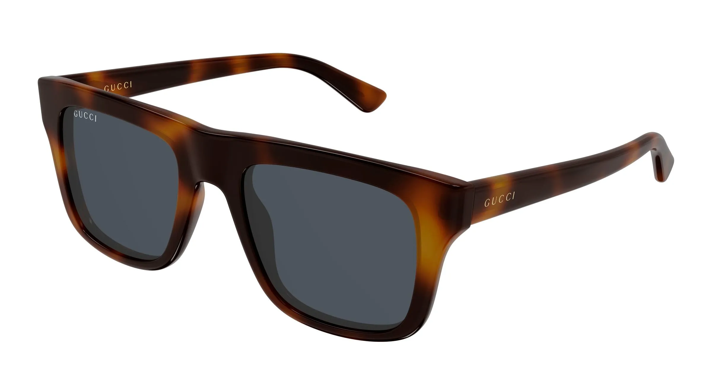 Gucci GG2242S 002 Occhiali da sole Acetato Havana Grigio Squadrata - immagine 1