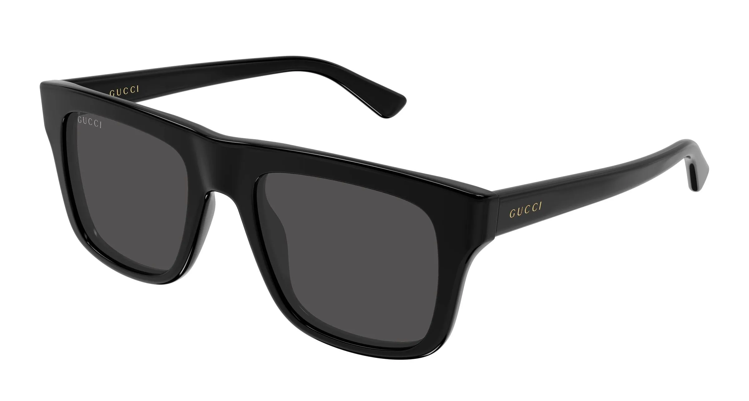 Gucci GG2242S 001 Occhiali da sole Acetato Nero Grigio Squadrata - immagine 1