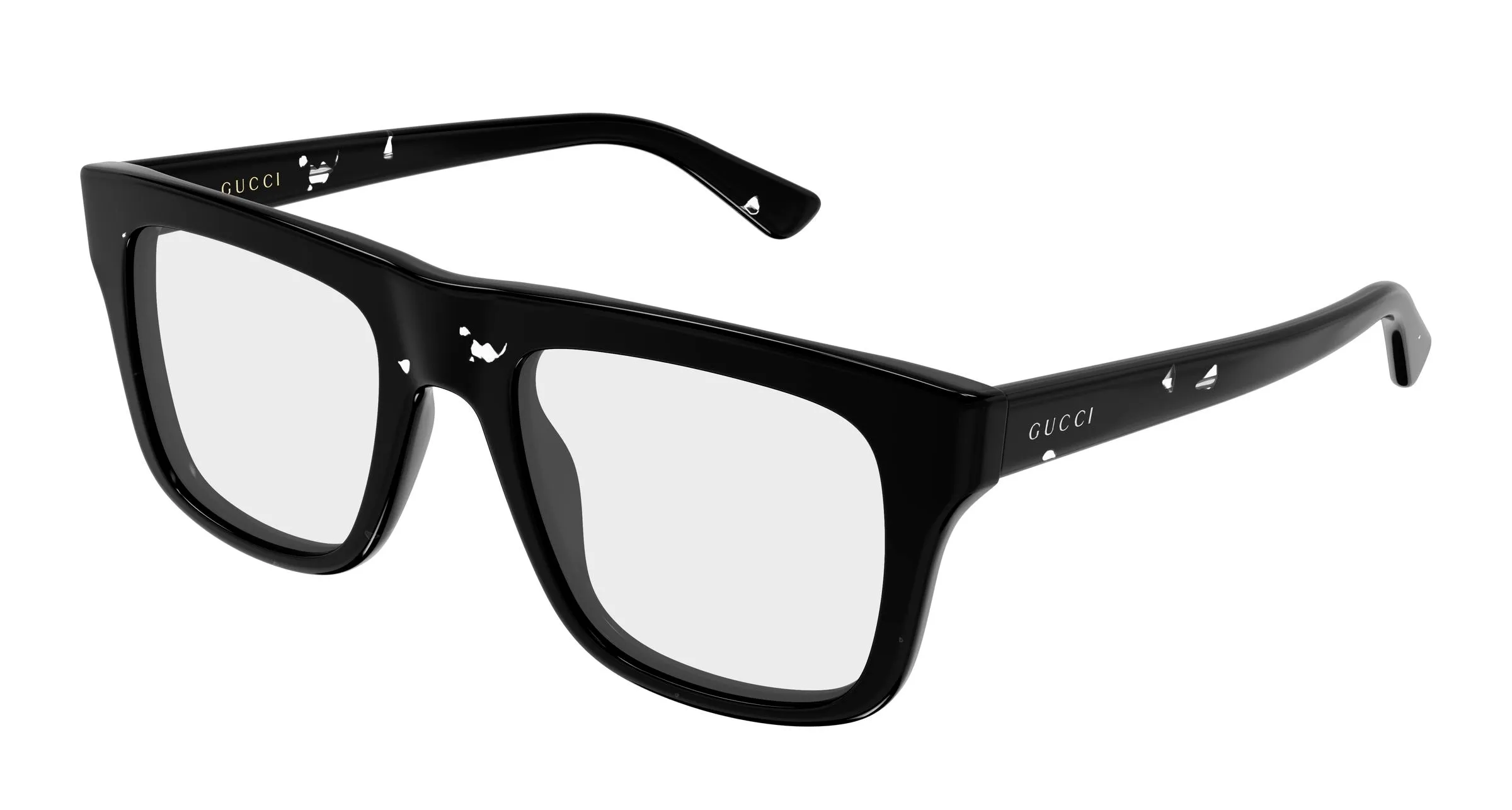 Gucci GG2242O 004 Montature da vista Acetato Havana Trasparente Squadrata - immagine 1