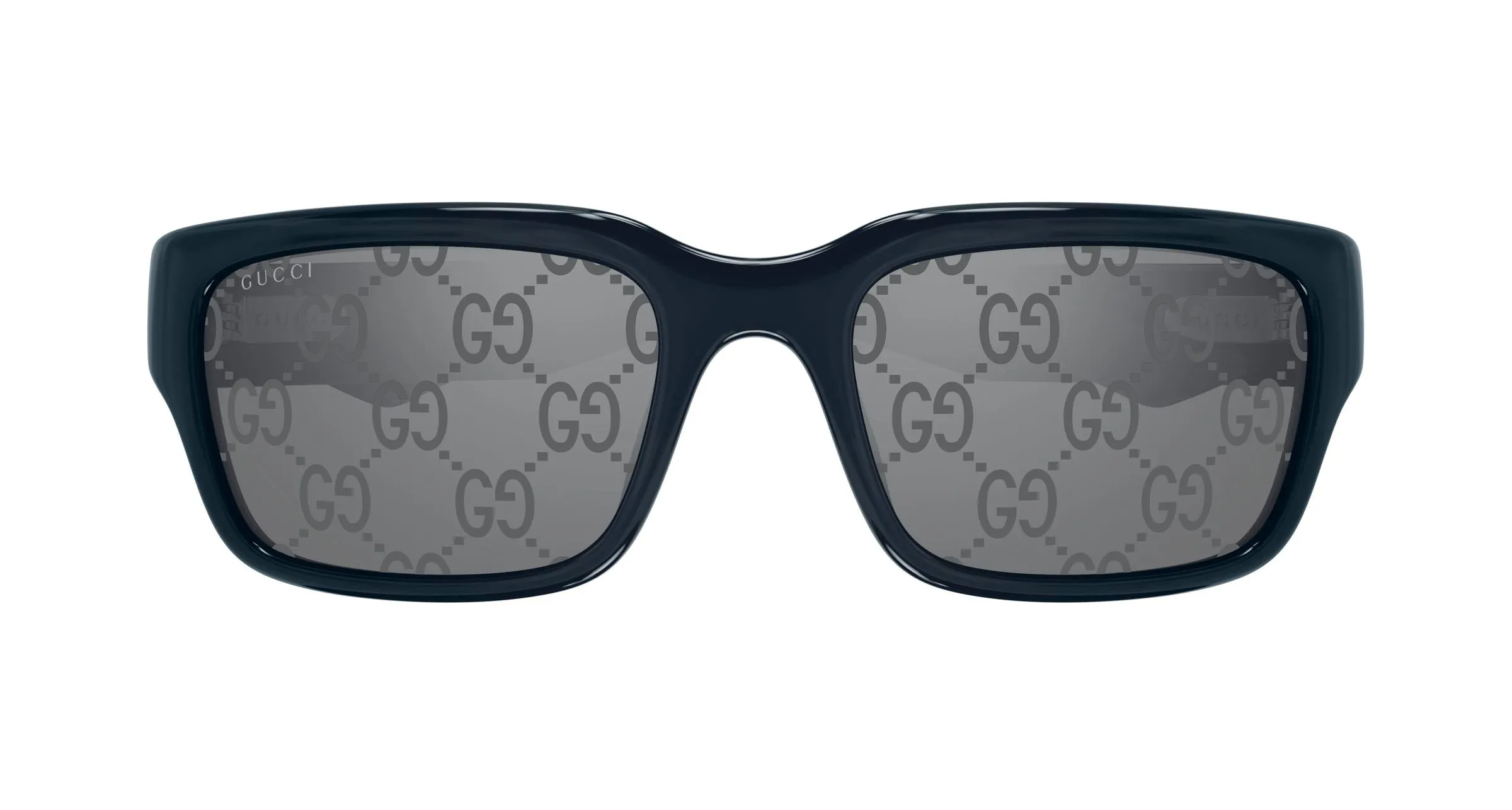 Gucci GG2240S 008 Occhiali da sole Iniettato Blu Argento Squadrata Specchiato - immagine 2