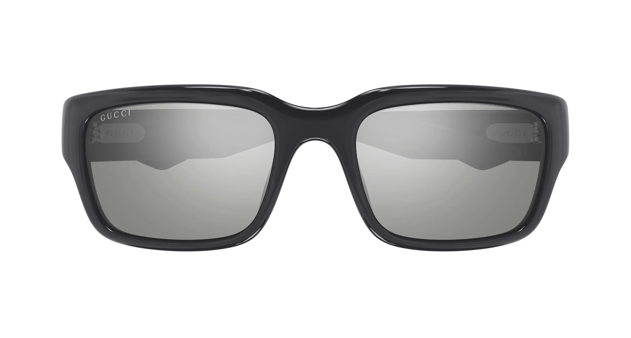Gucci GG2240S 007 Occhiali da sole Iniettato Grigio Argento Squadrata Flash - immagine 2
