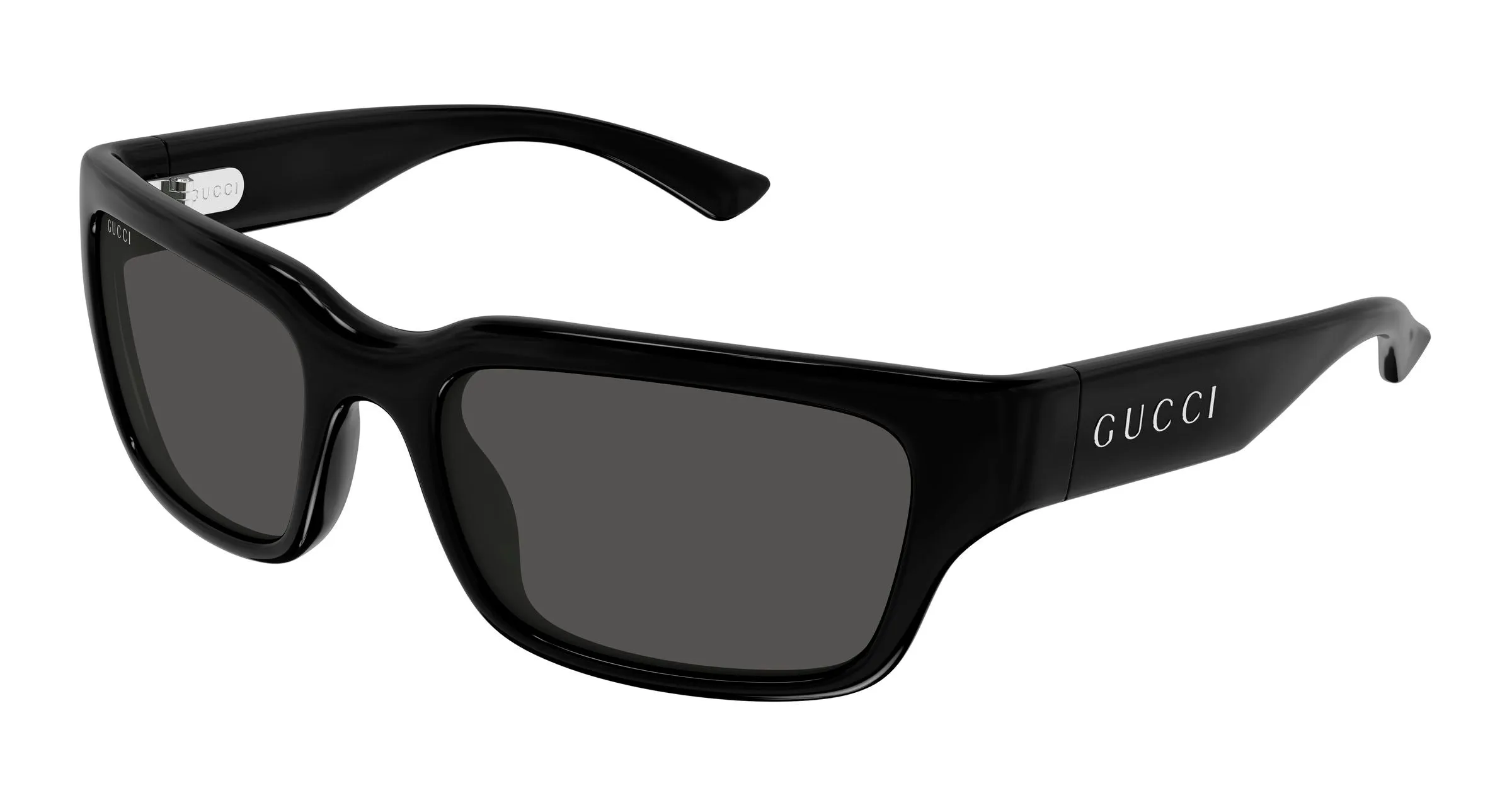 Gucci GG2240S 005 Occhiali da sole Iniettato Nero Grigio Squadrata - immagine 1