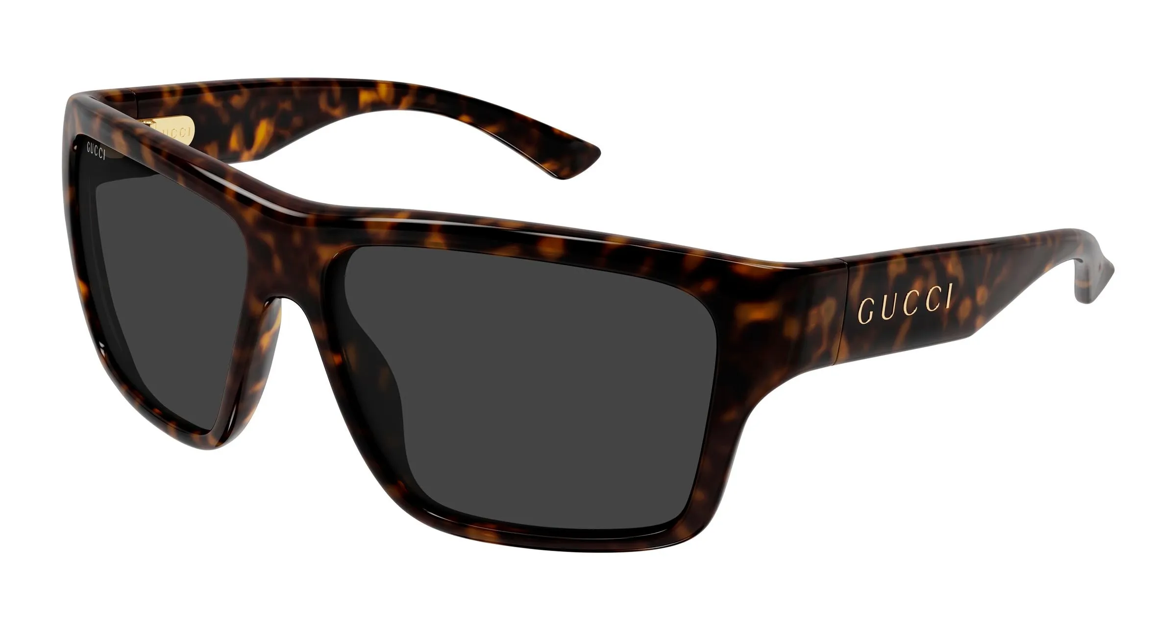 Gucci GG2239S 002 Occhiali da sole Iniettato Havana Grigio Geometrica - immagine 1