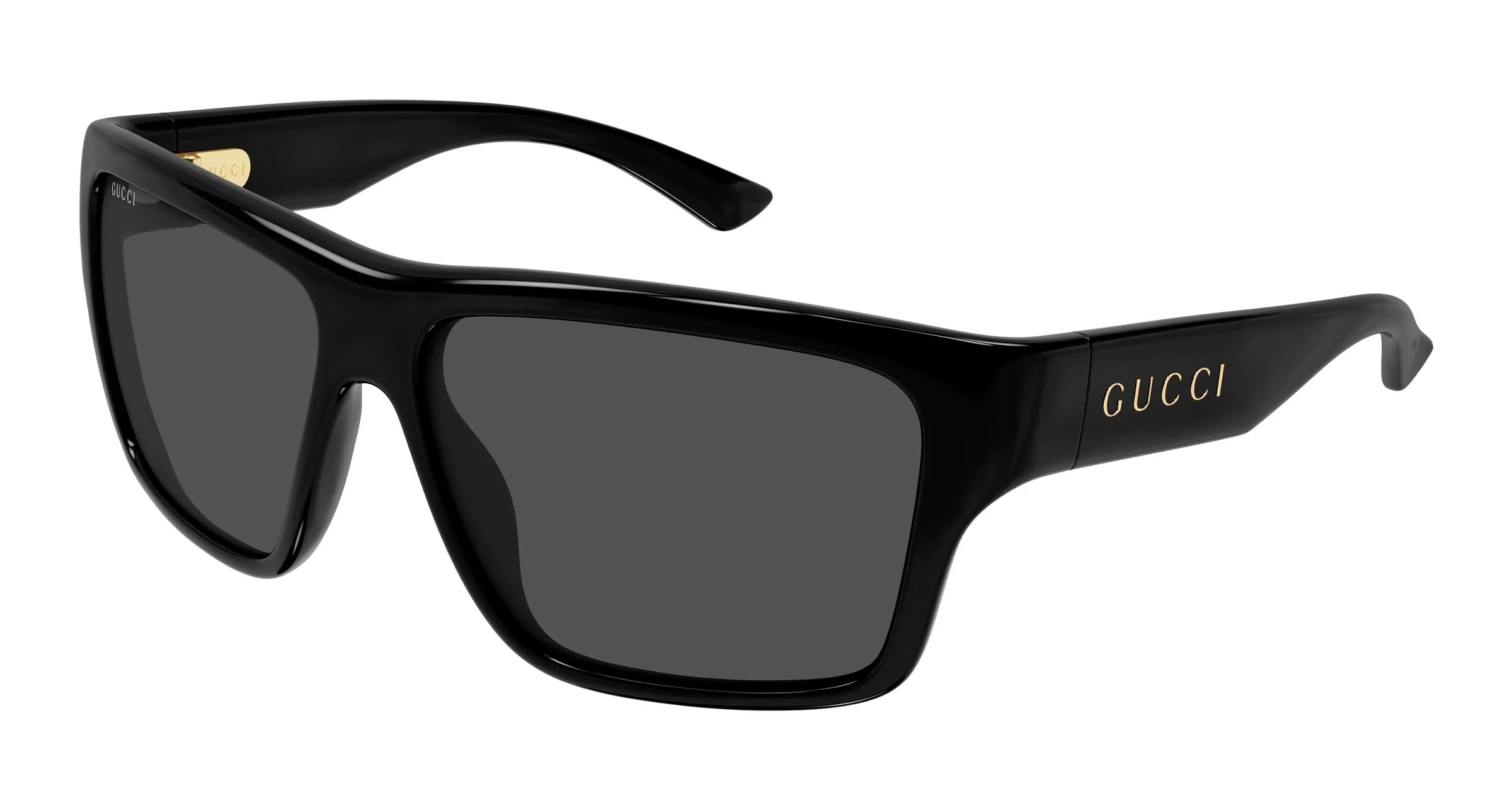 Gucci GG2239S 001 Occhiali da sole Iniettato Nero Grigio Geometrica - immagine 1