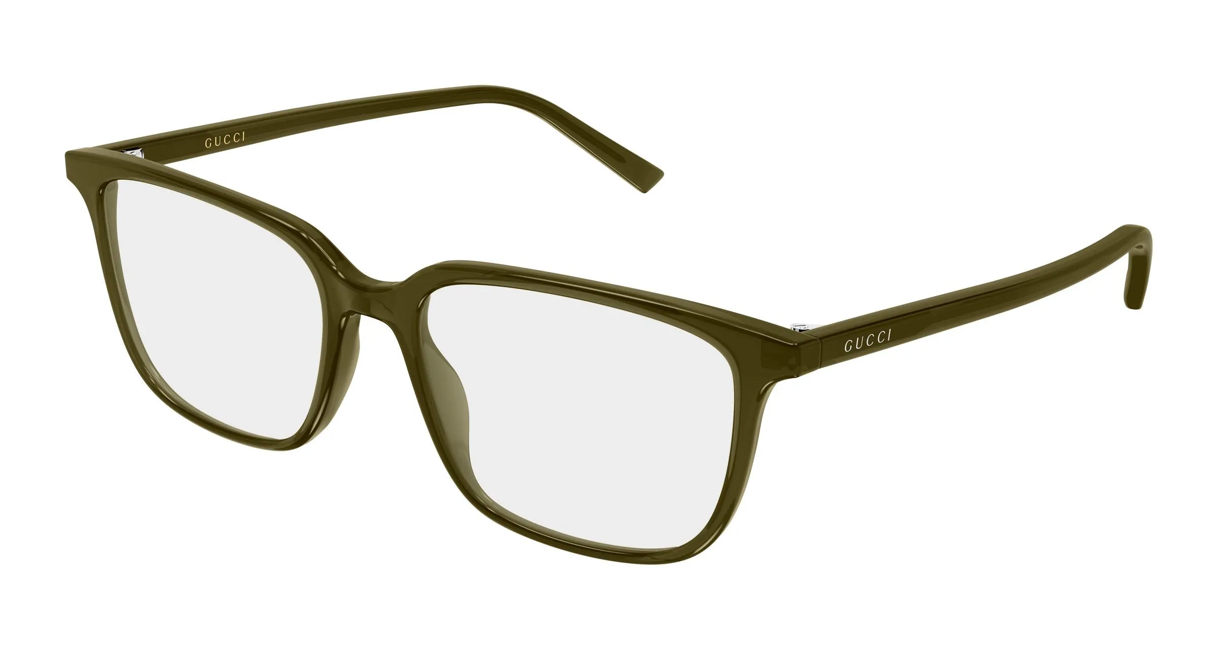 Gucci GG2238O 008 Montature da vista Acetato Verde Trasparente Rotonda - immagine 1