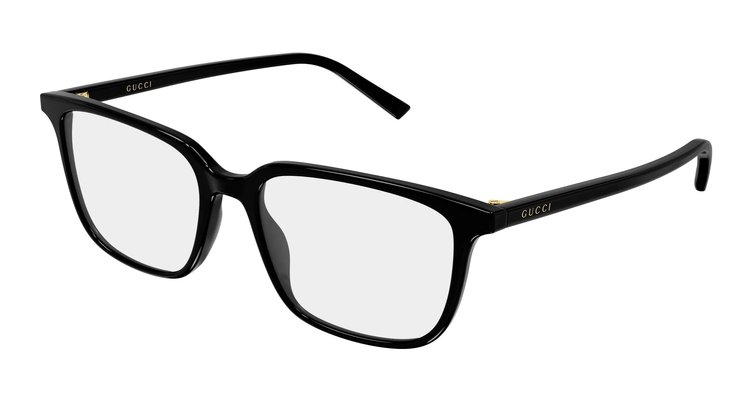 Gucci GG2238O 001 Montature da vista Acetato Nero Trasparente Rotonda - immagine 1