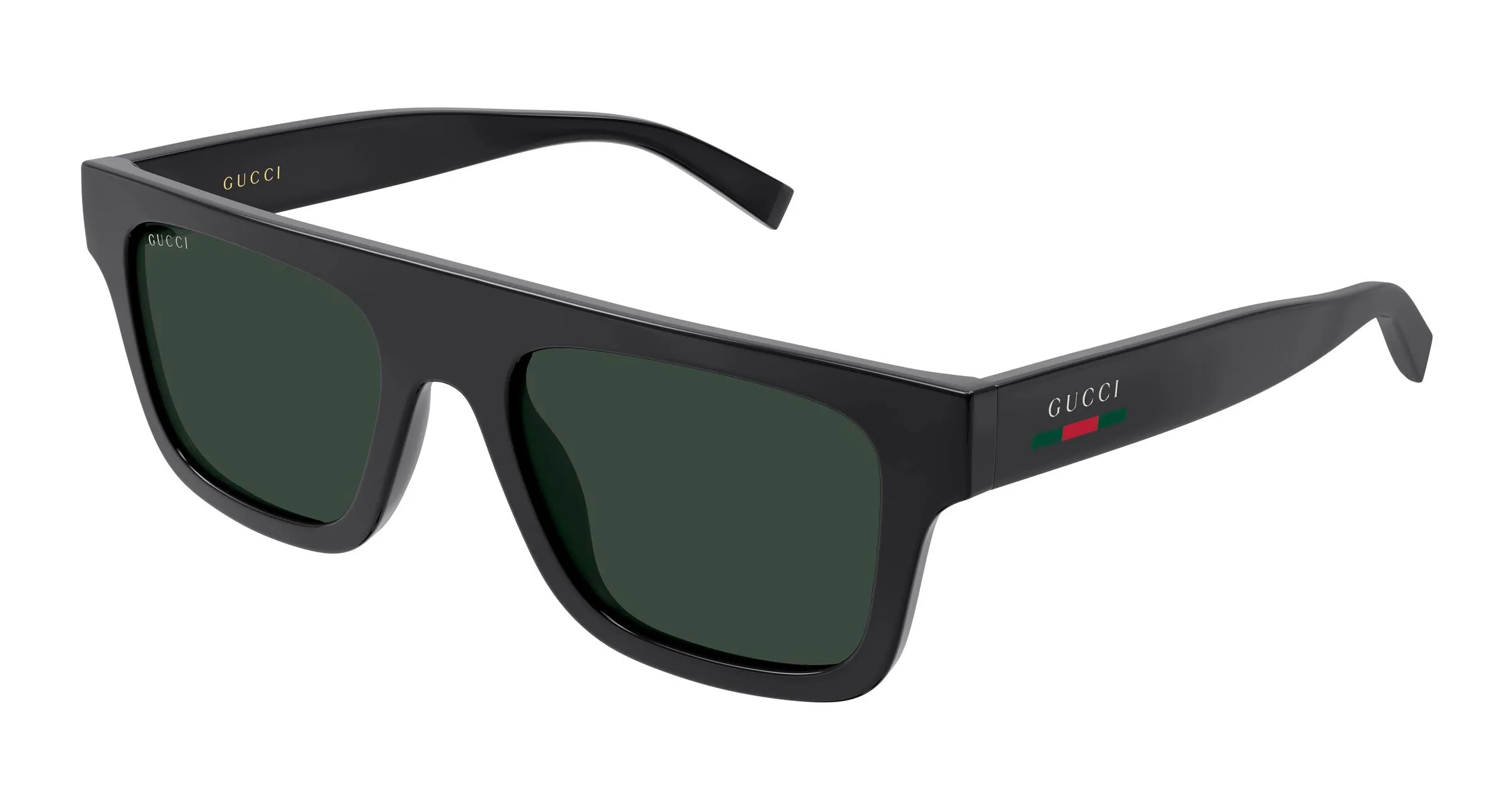 Gucci GG2235S 004 Occhiali da sole Iniettato Grigio Verde Squadrata - immagine 1