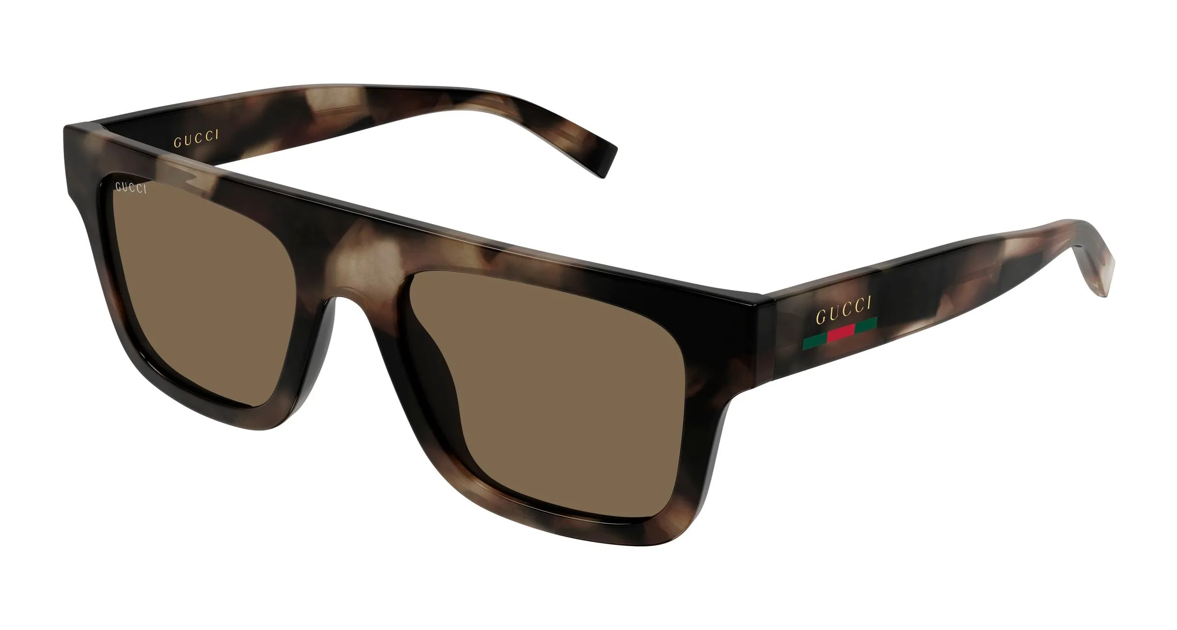 Gucci GG2235S 003 Occhiali da sole Iniettato Havana Marrone Squadrata - immagine 1
