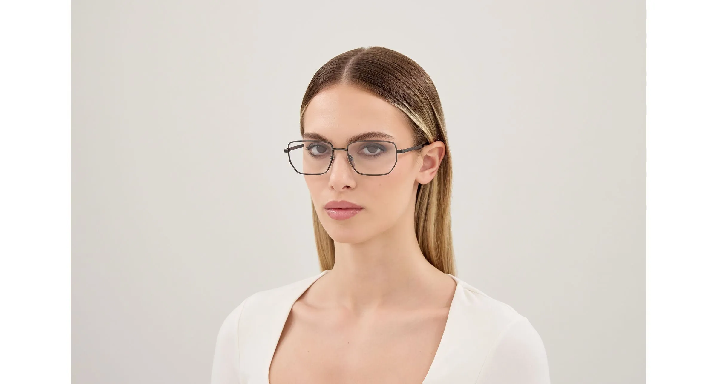 Gucci GG2225O 006 Montature da vista Metallo Rutenio Trasparente Squadrata - immagine 2