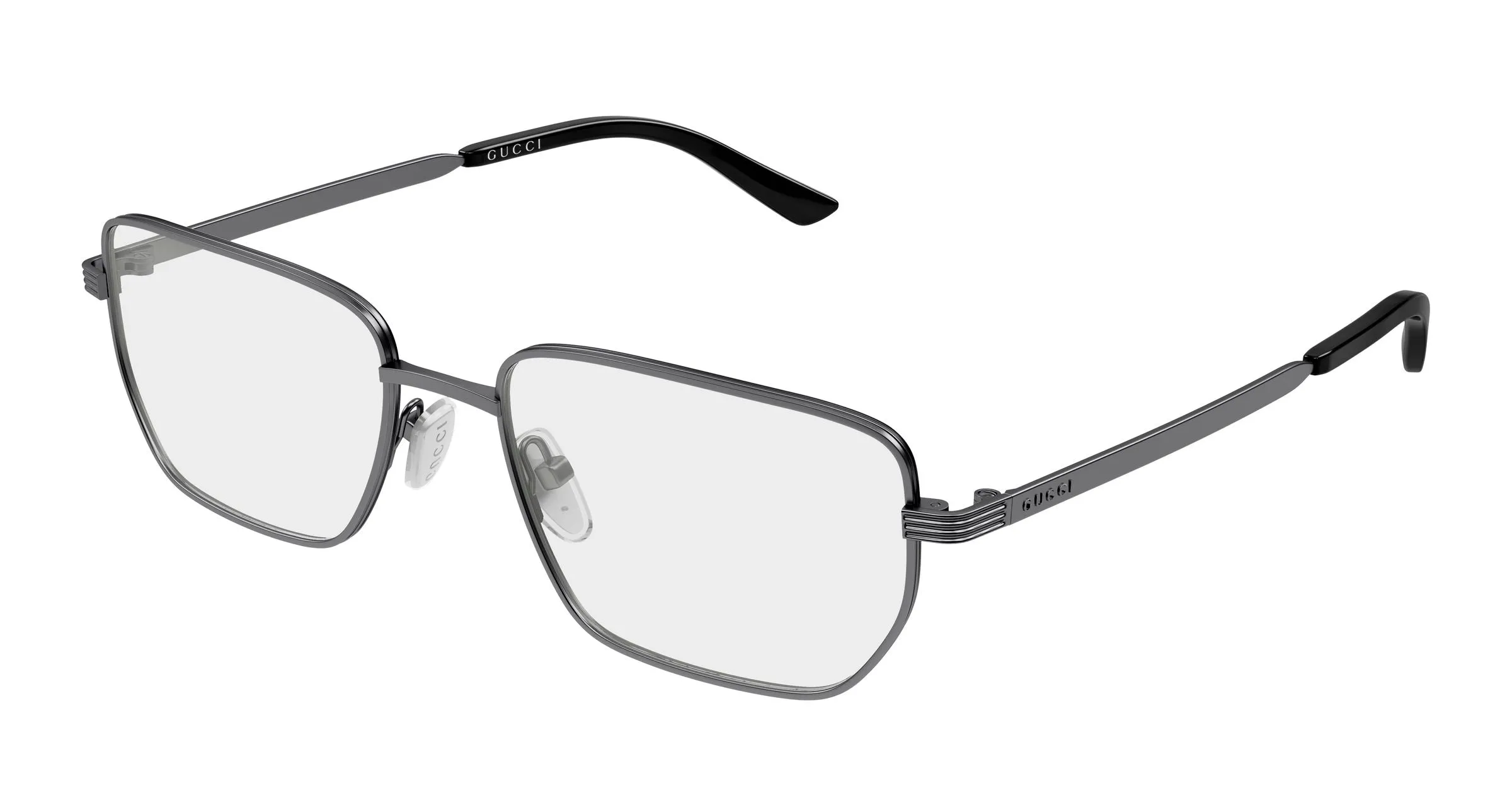 Gucci GG2225O 003 Montature da vista Metallo Rutenio Trasparente Squadrata - immagine 1