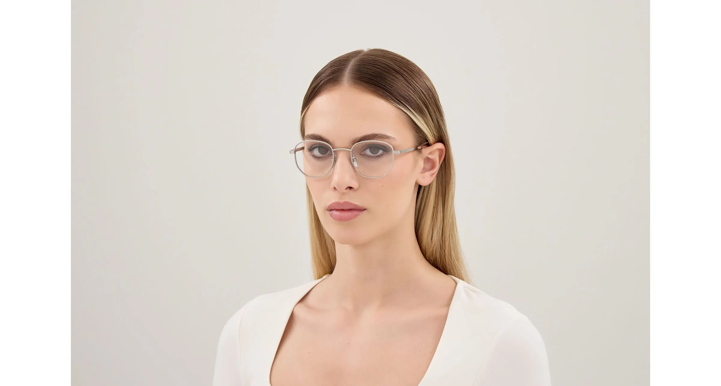 Gucci GG2224O 003 Montature da vista Metallo Argento Trasparente Rotonda - immagine 2