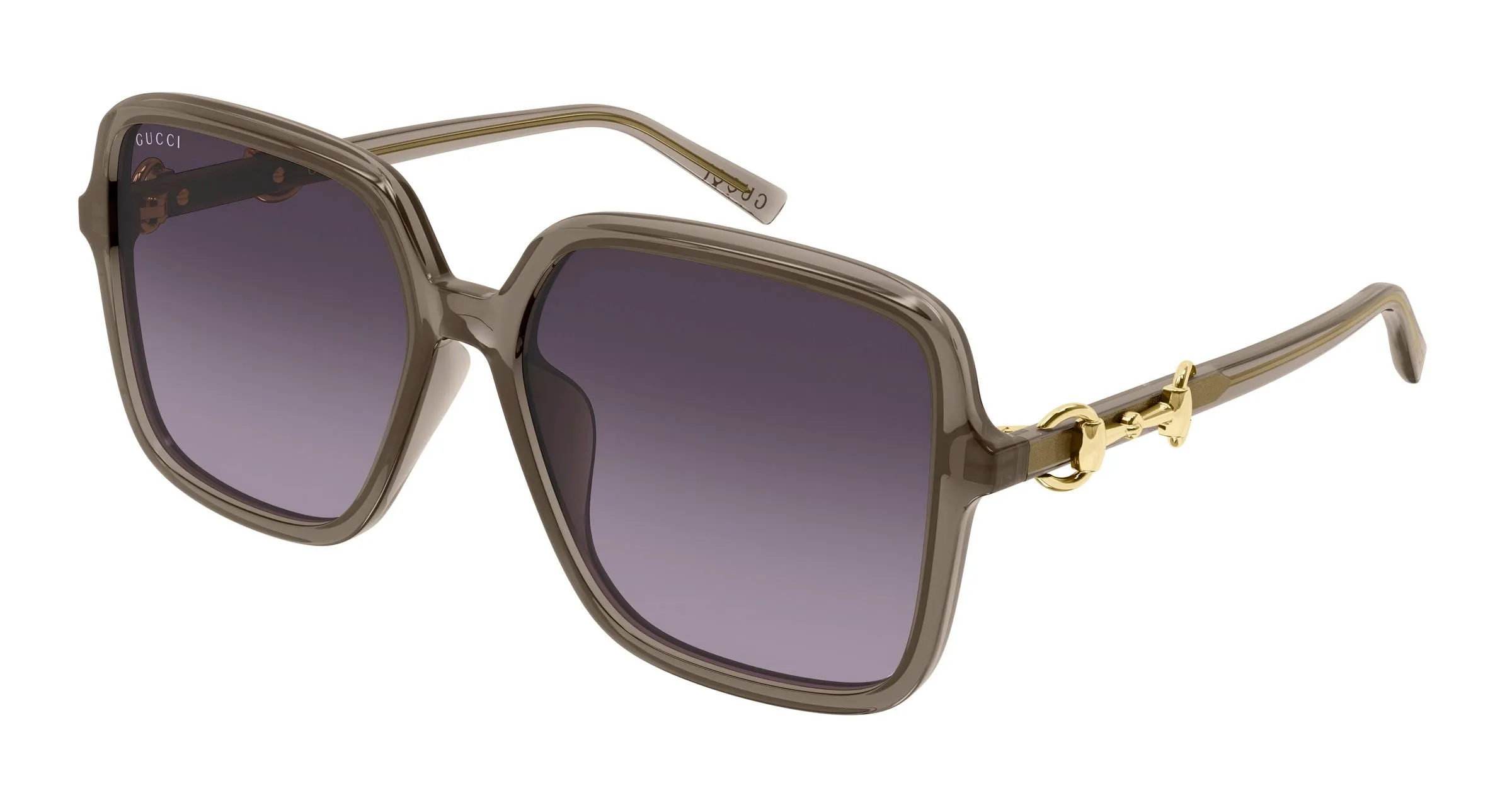 Gucci GG2219SA 004 Occhiali da sole Acetato Marrone Viola Farfalla Sfumato - immagine 1