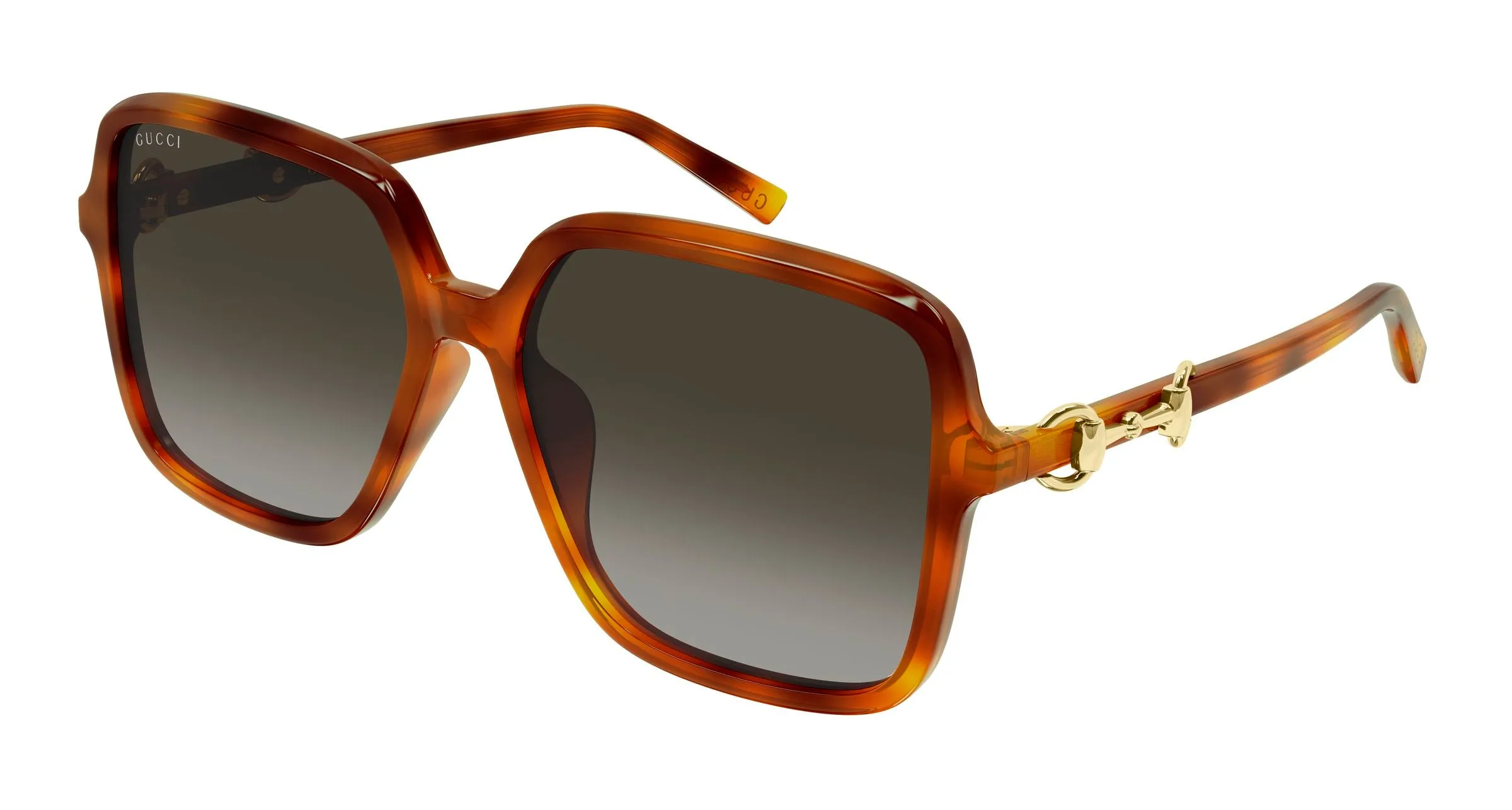 Gucci GG2219SA 002 Occhiali da sole Acetato Havana Marrone Farfalla Sfumato - immagine 1