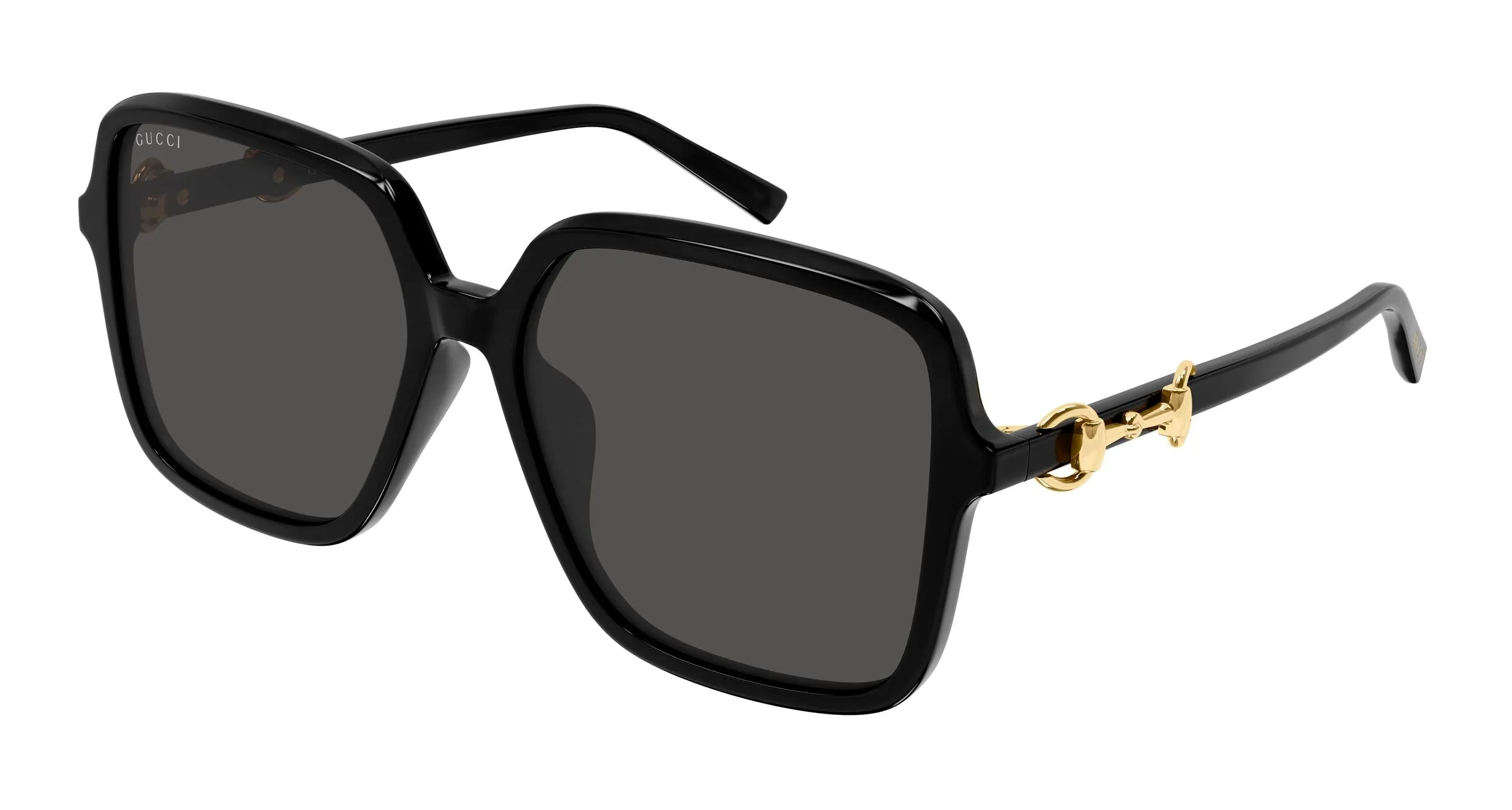 Gucci GG2219SA 001 Occhiali da sole Acetato Nero Grigio Farfalla - immagine 1