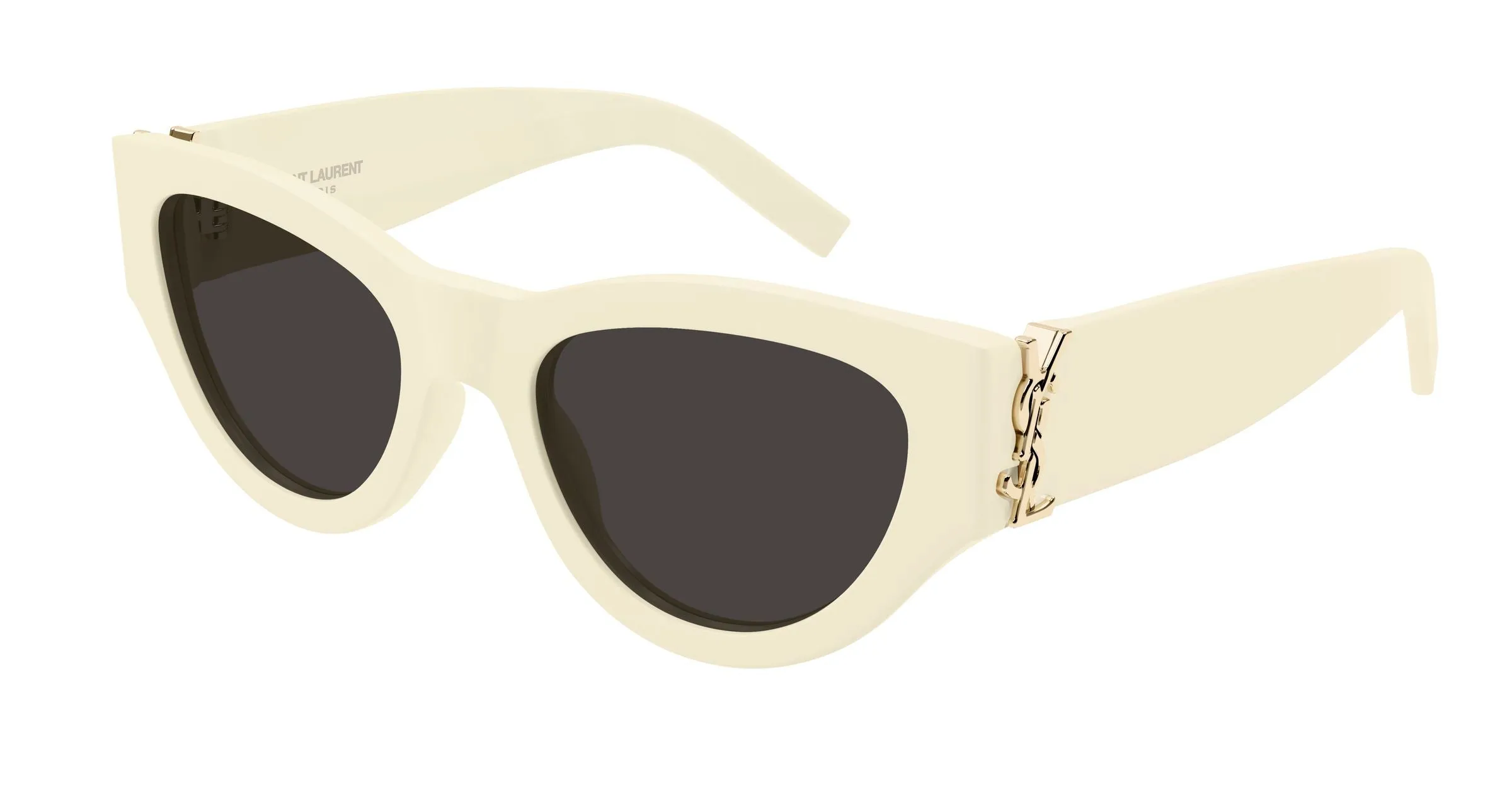 SAINT LAURENT SL M94/F 009 Occhiali da sole Acetato Avorio Nero Cat Eye - immagine 1