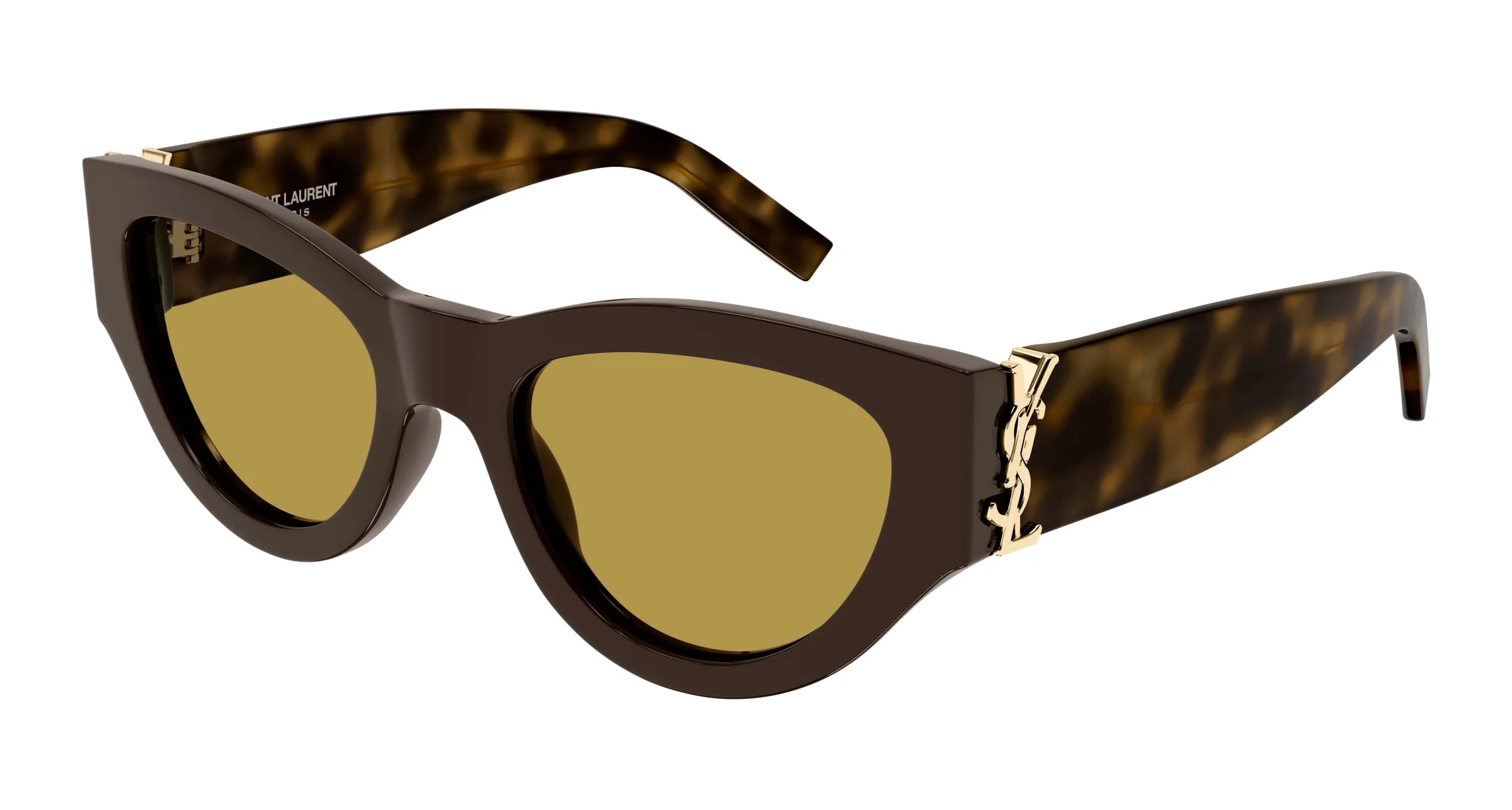 SAINT LAURENT SL M94/F 007 Occhiali da sole Acetato Marrone Marrone Cat Eye - immagine 1