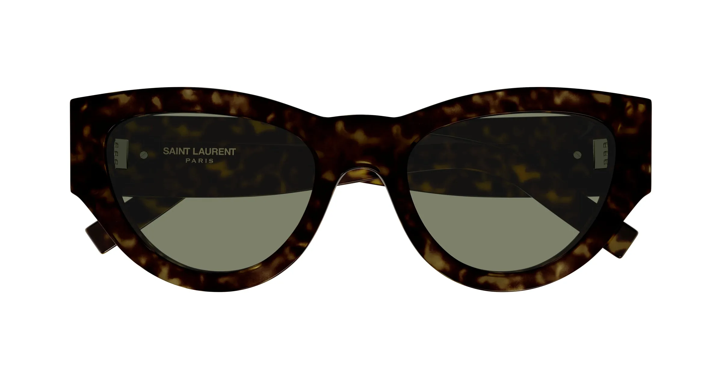 SAINT LAURENT SL M94/F 005 Occhiali da sole Acetato Havana Verde Cat Eye - immagine 2