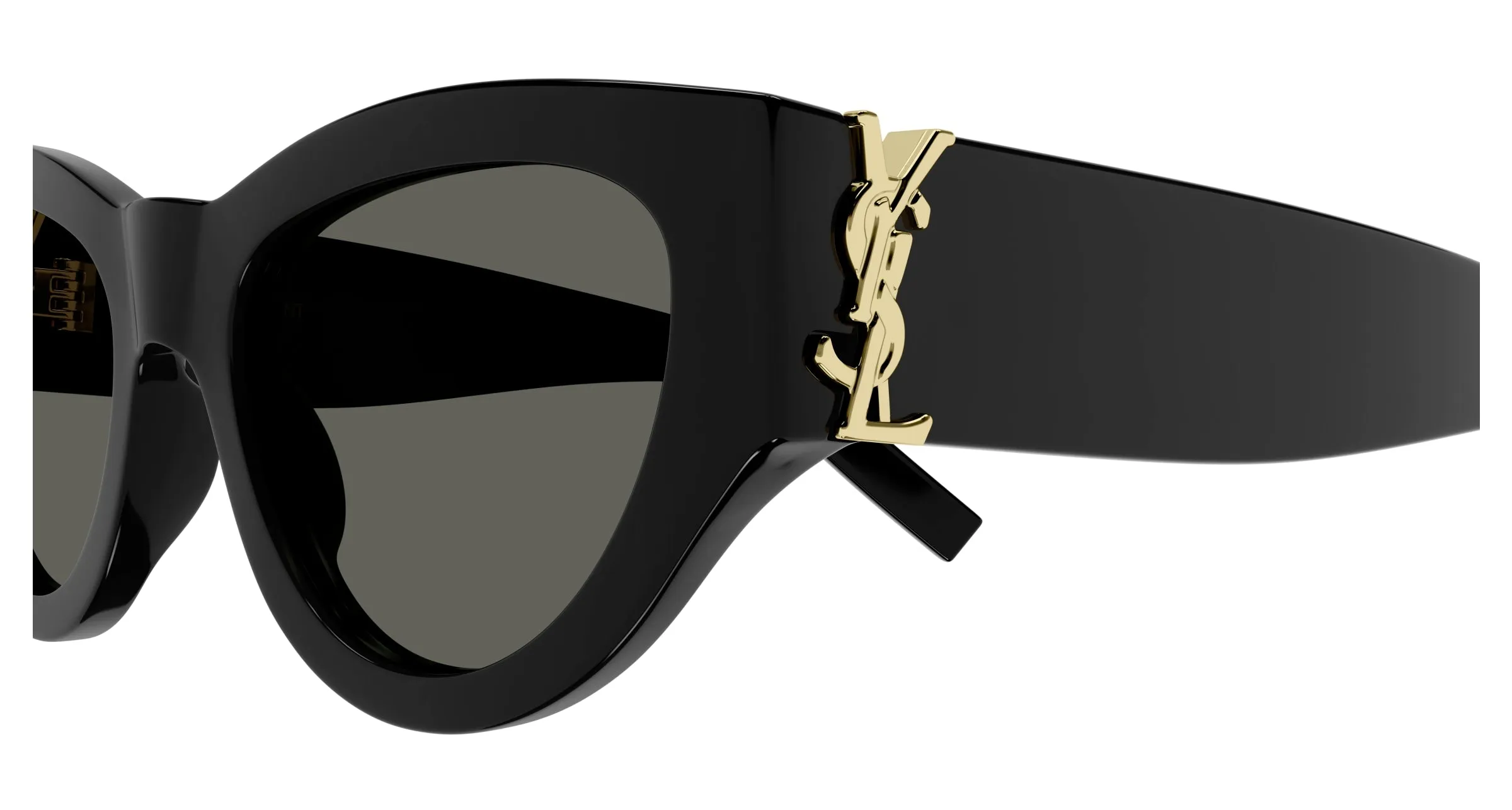 SAINT LAURENT SL M94/F 001 Occhiali da sole Acetato Nero Grigio Cat Eye - immagine 3