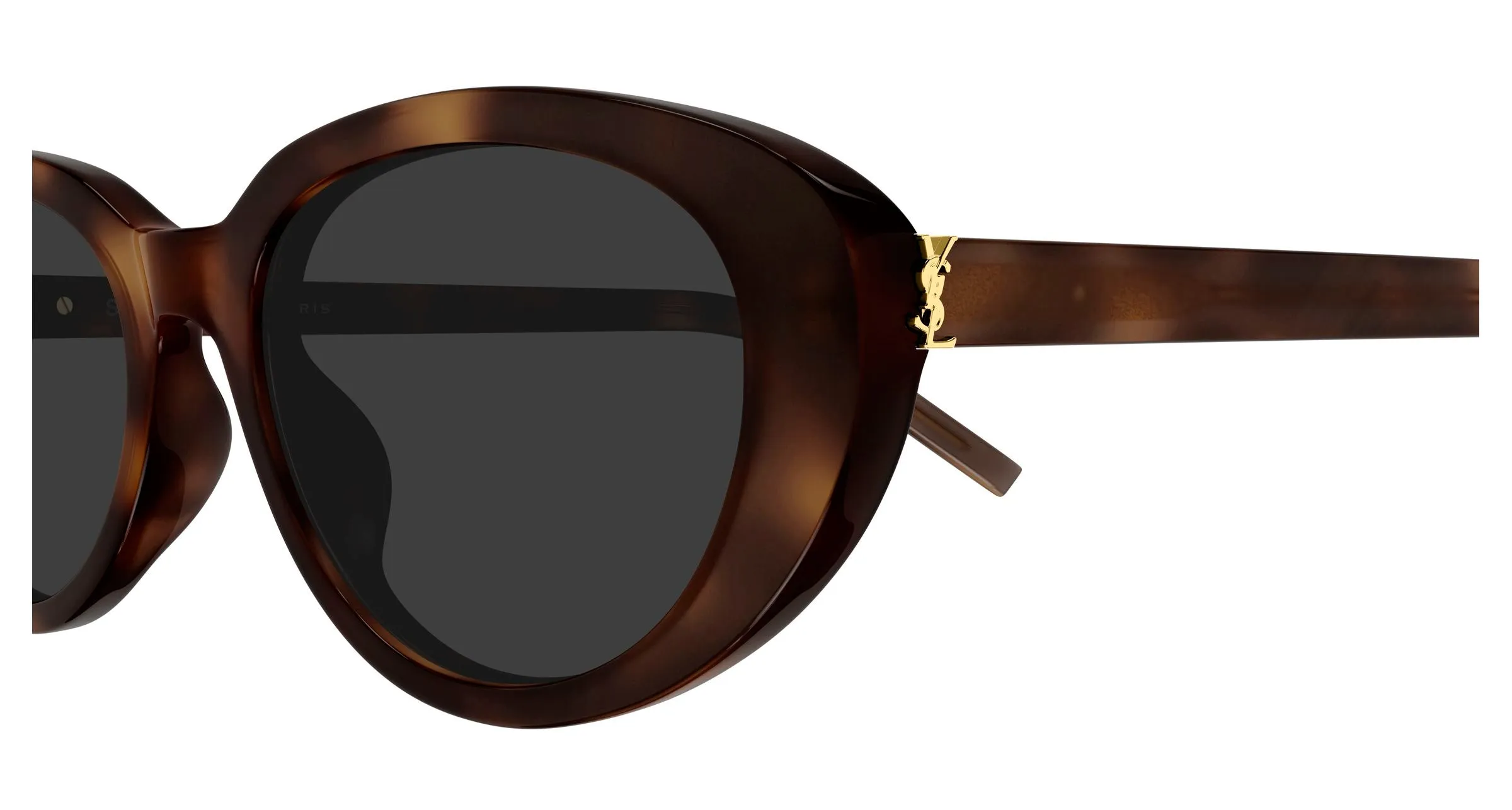 SAINT LAURENT SL M154/K 003 Occhiali da sole Acetato Havana Grigio Cat Eye - immagine 3
